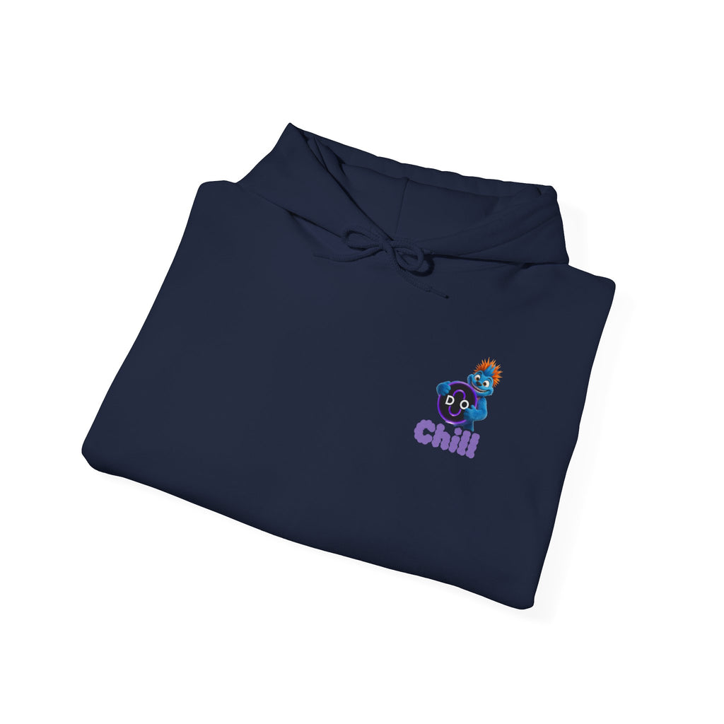 DO Chill Hoodie — Cute Blue Plush Character Graphic Hoodie
