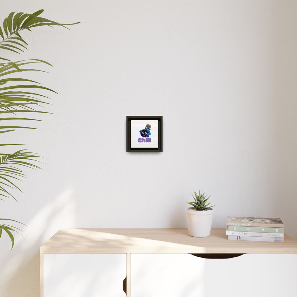 Do Chill Canvas Print — Framed Matte Wall Art (Colorful Cartoon Character)