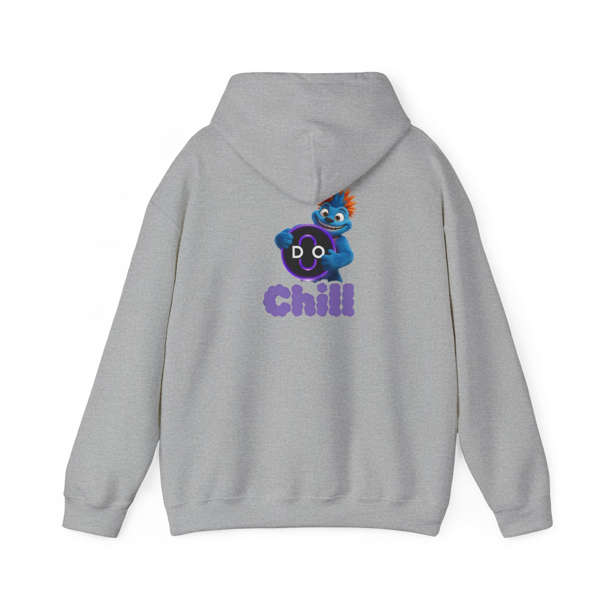 DO Chill Hoodie — Cute Blue Plush Character Graphic Hoodie
