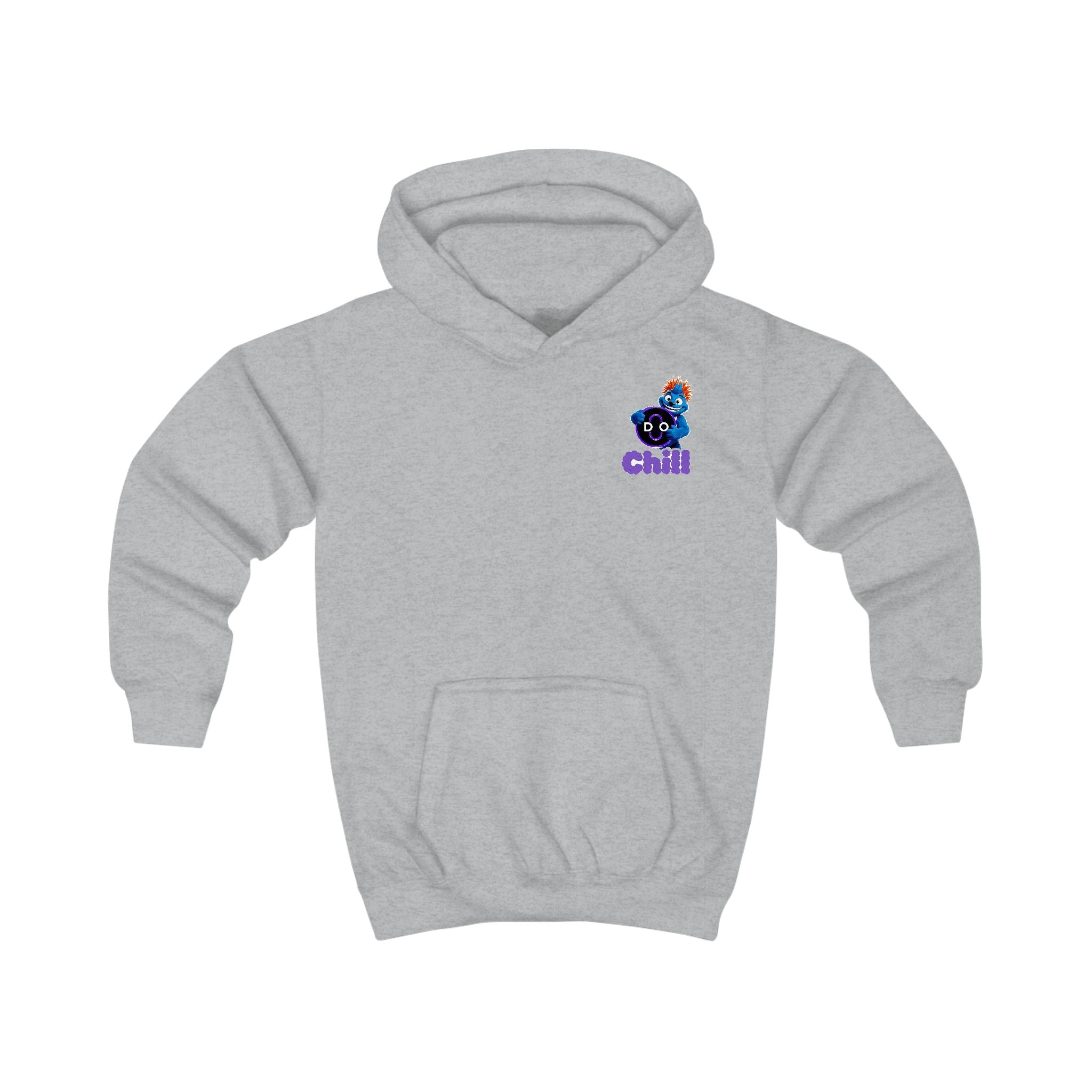 Kids Hoodie — Playful 'Do Chill' Blue Monster Graphic Hooded Sweatshirt