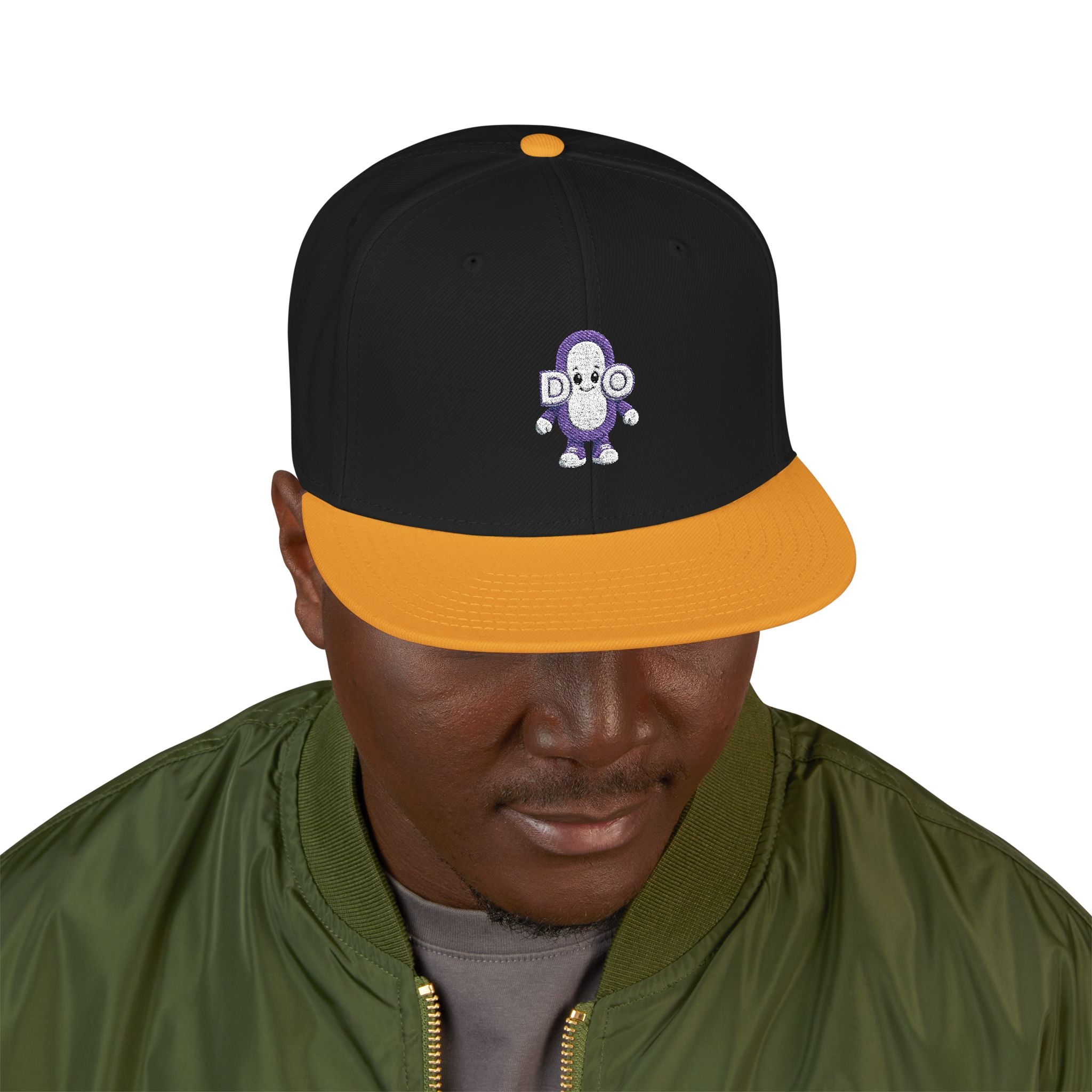 DO Chain Embroidered Snapback Hat