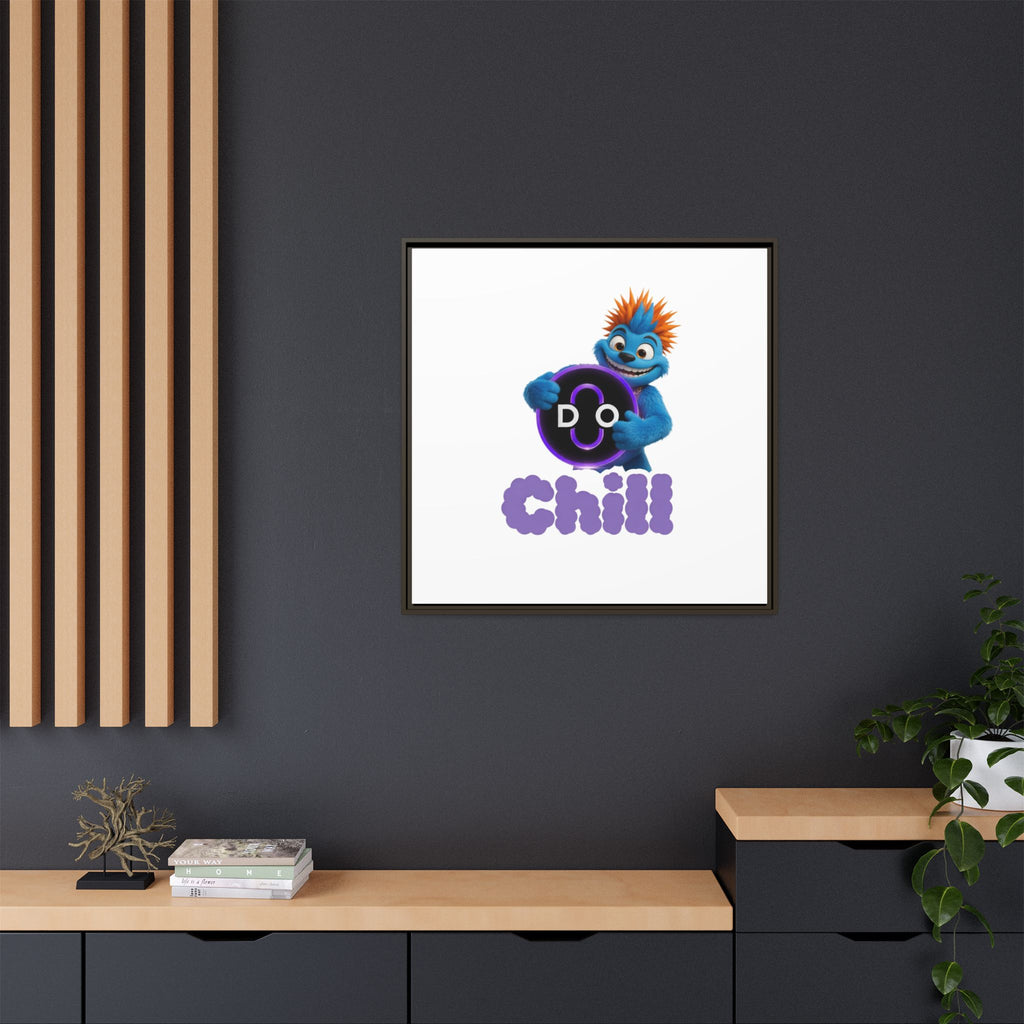 Do Chill Canvas Print — Framed Matte Wall Art (Colorful Cartoon Character)