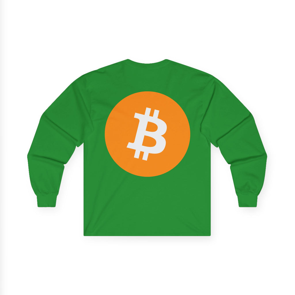 Bitcoin Logo Long Sleeve Tee — Crypto Logo Shirt