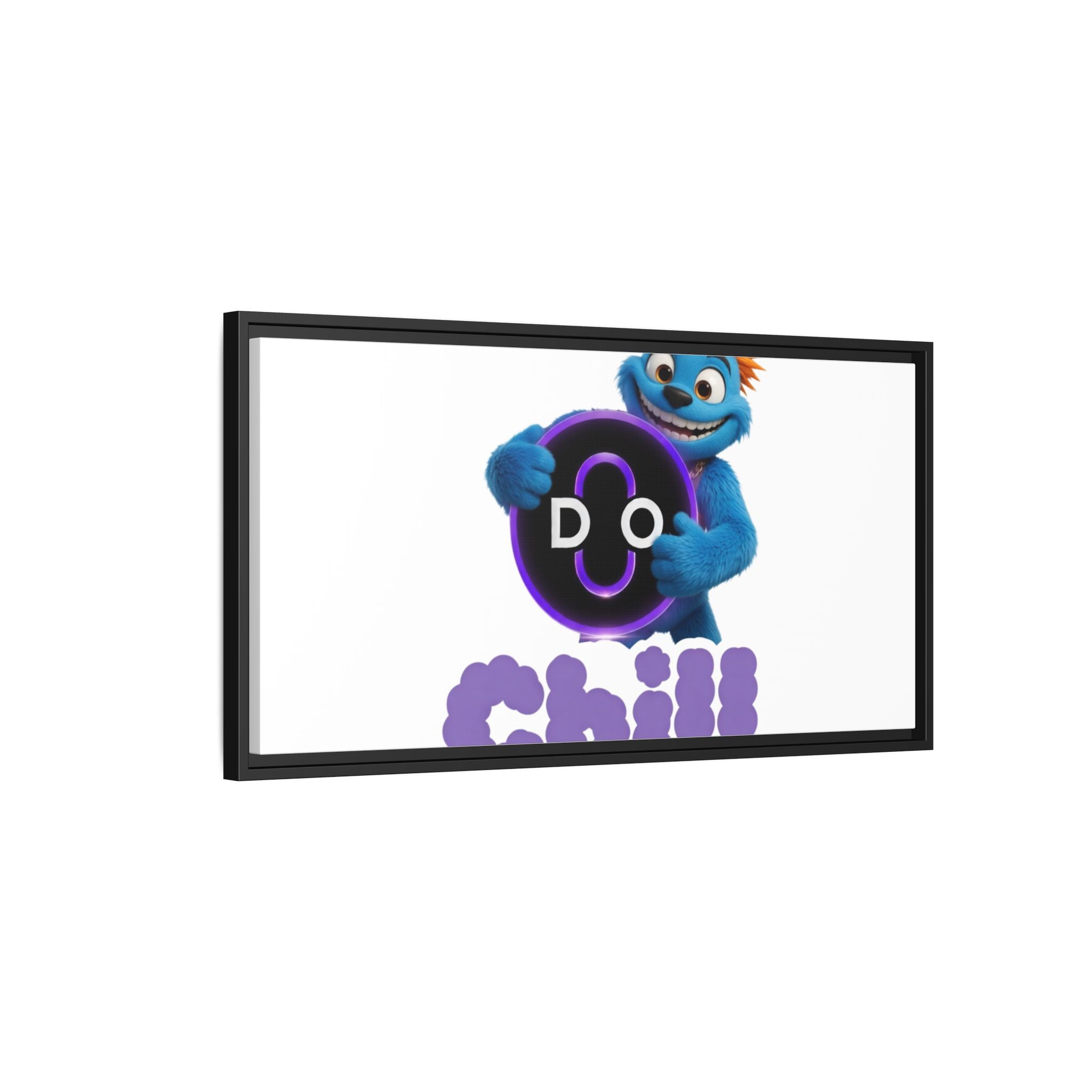 Do Chill Canvas Print — Framed Matte Wall Art (Colorful Cartoon Character)