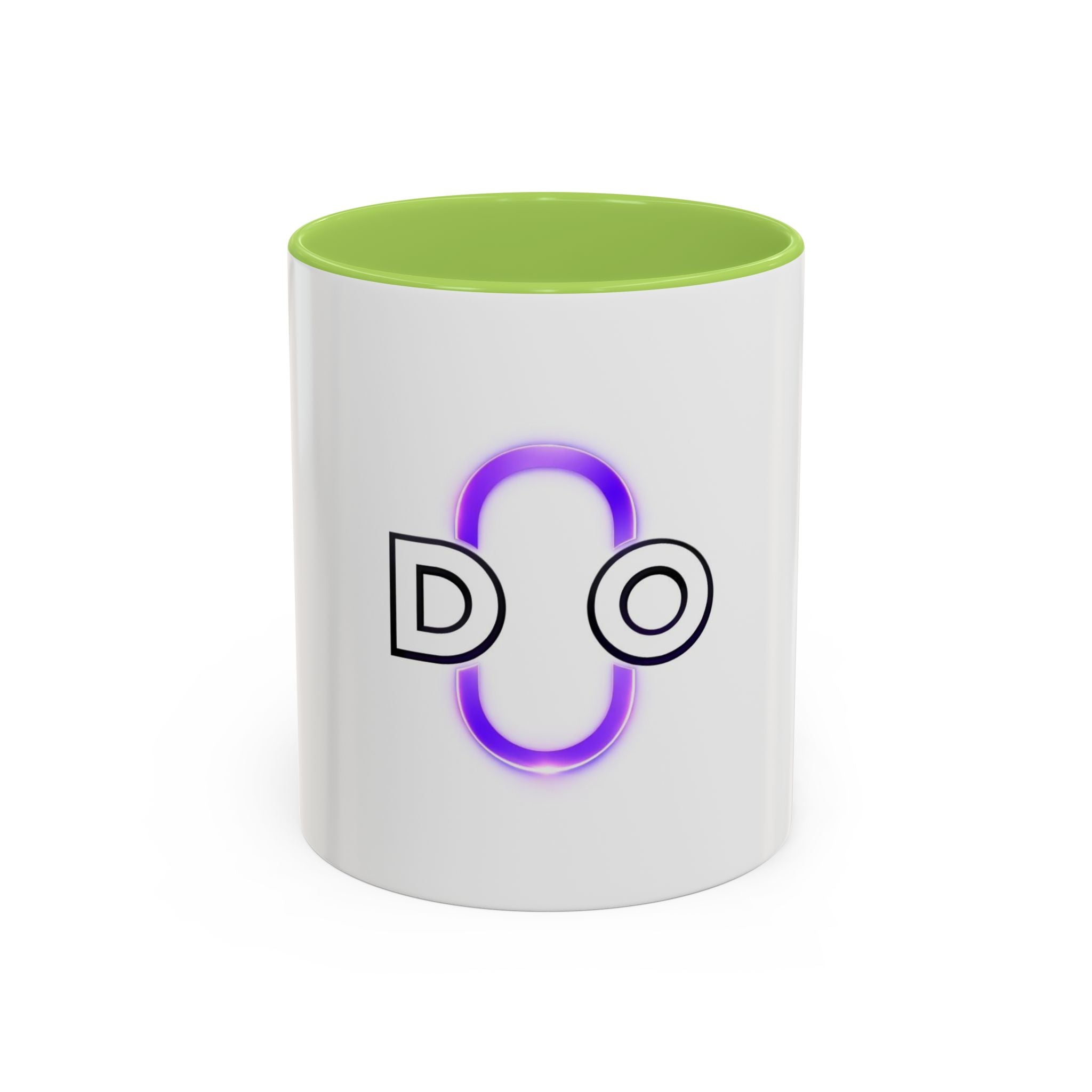 DO Neon Accent Coffee Mug – Minimalist Purple Glow 11/15oz