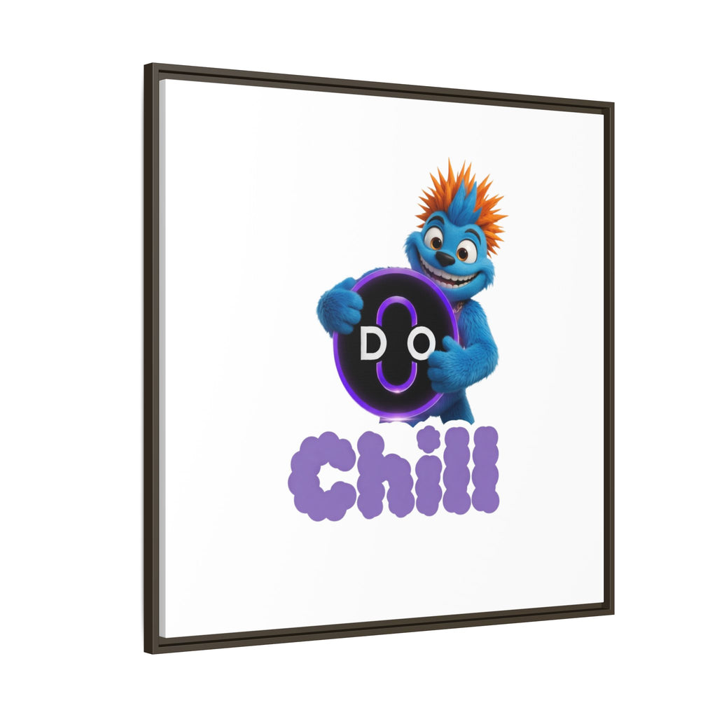 Do Chill Canvas Print — Framed Matte Wall Art (Colorful Cartoon Character)