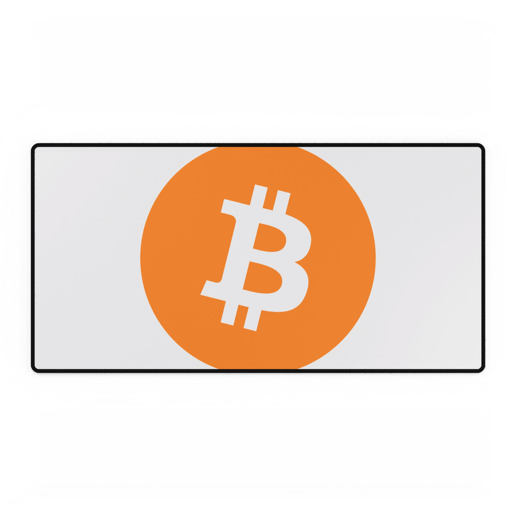 Bitcoin Logo Desk Mat — Large Cryptocurrency Mousepad