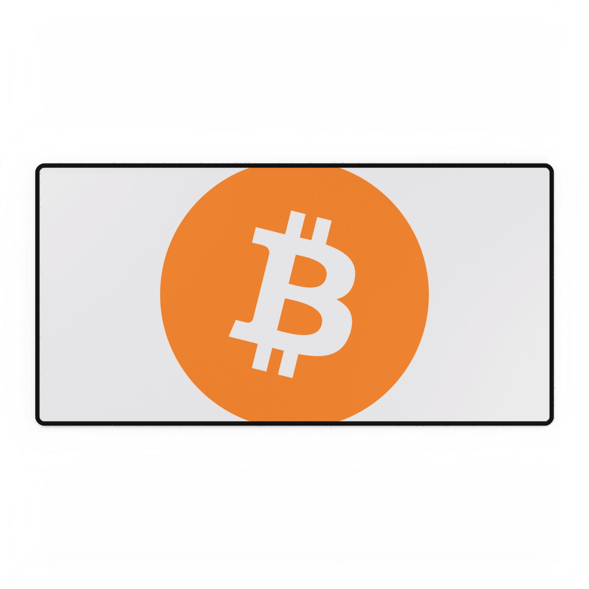 Bitcoin Logo Desk Mat — Large Cryptocurrency Mousepad