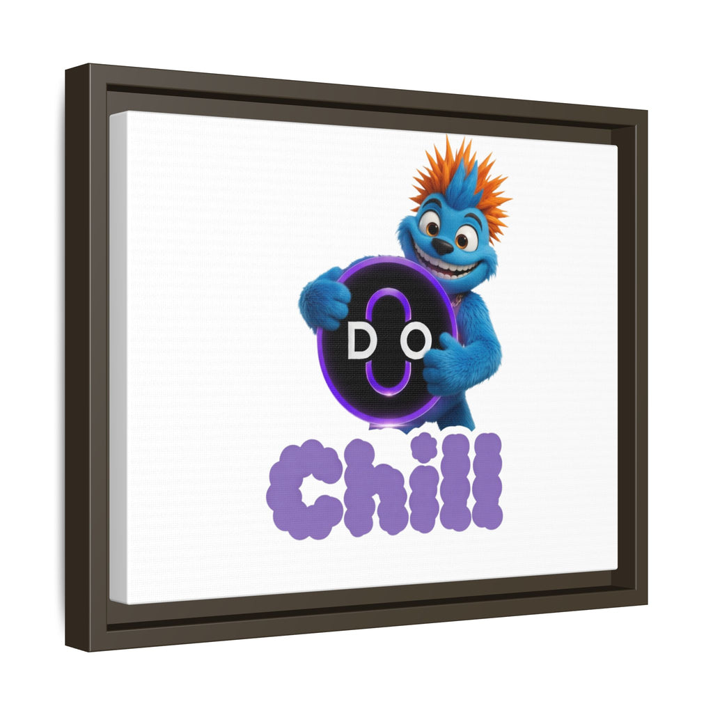 Do Chill Canvas Print — Framed Matte Wall Art (Colorful Cartoon Character)