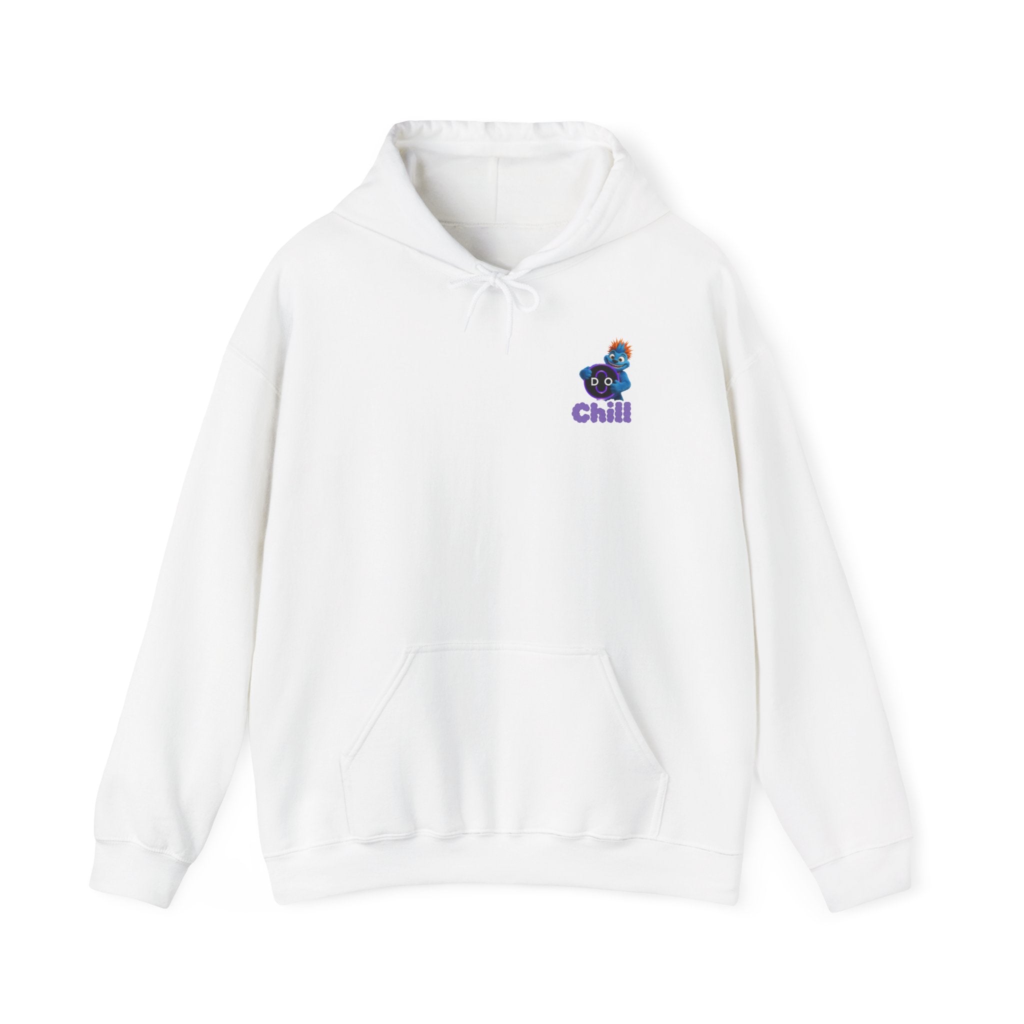 DO Chill Hoodie — Cute Blue Plush Character Graphic Hoodie