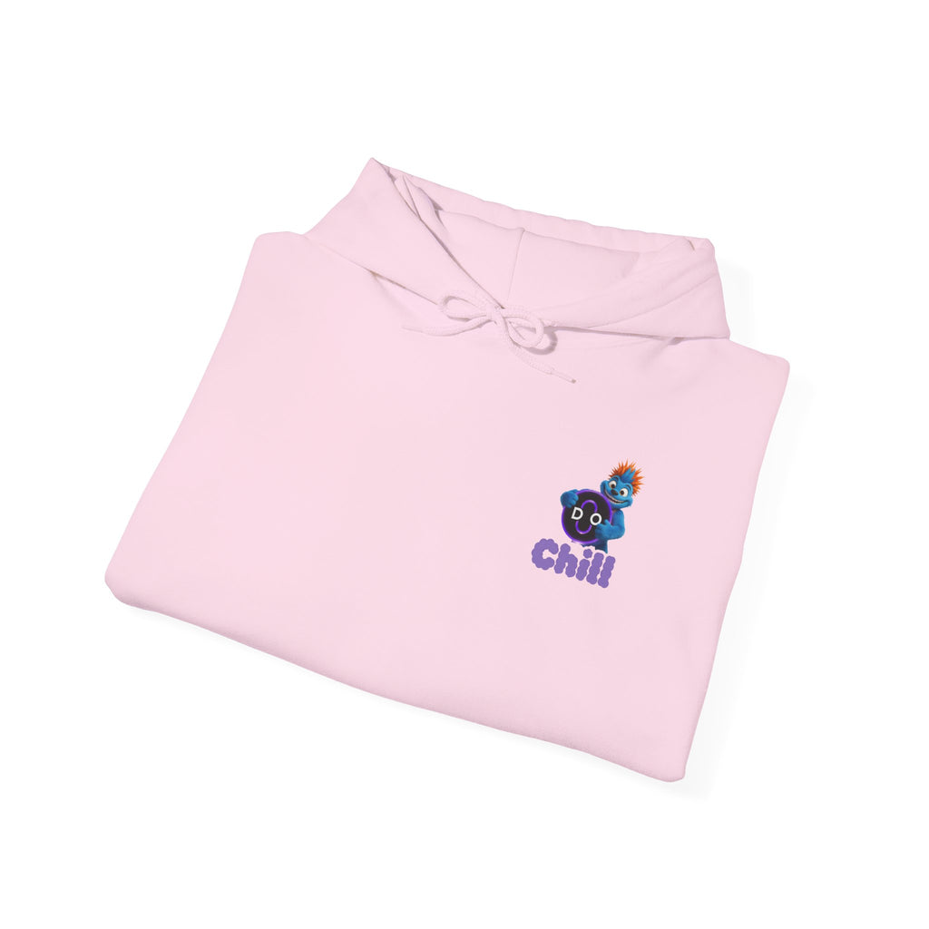 DO Chill Hoodie — Cute Blue Plush Character Graphic Hoodie