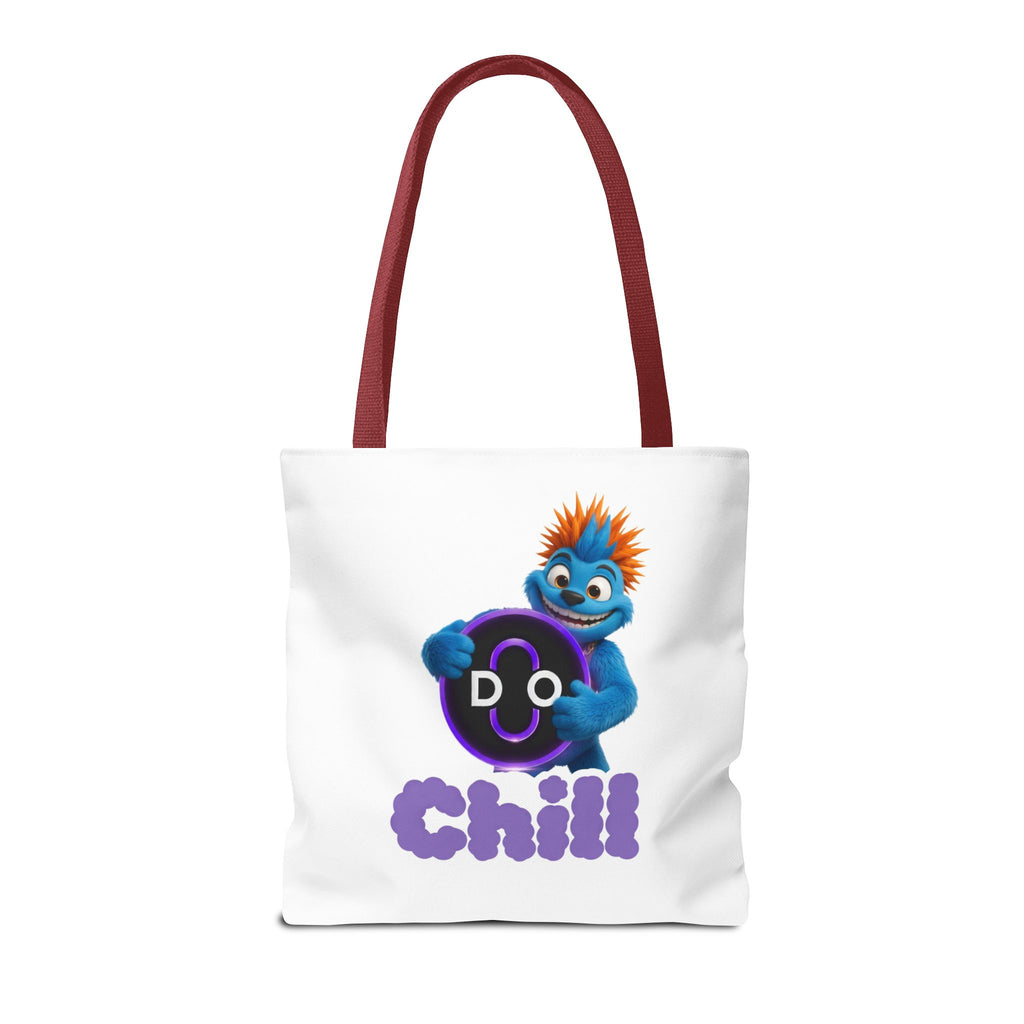 Do Chill Tote Bag — Cute Blue Monster Graphic Tote