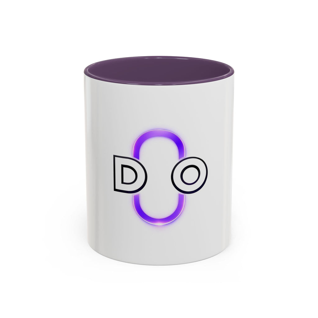 DO Neon Accent Coffee Mug – Minimalist Purple Glow 11/15oz
