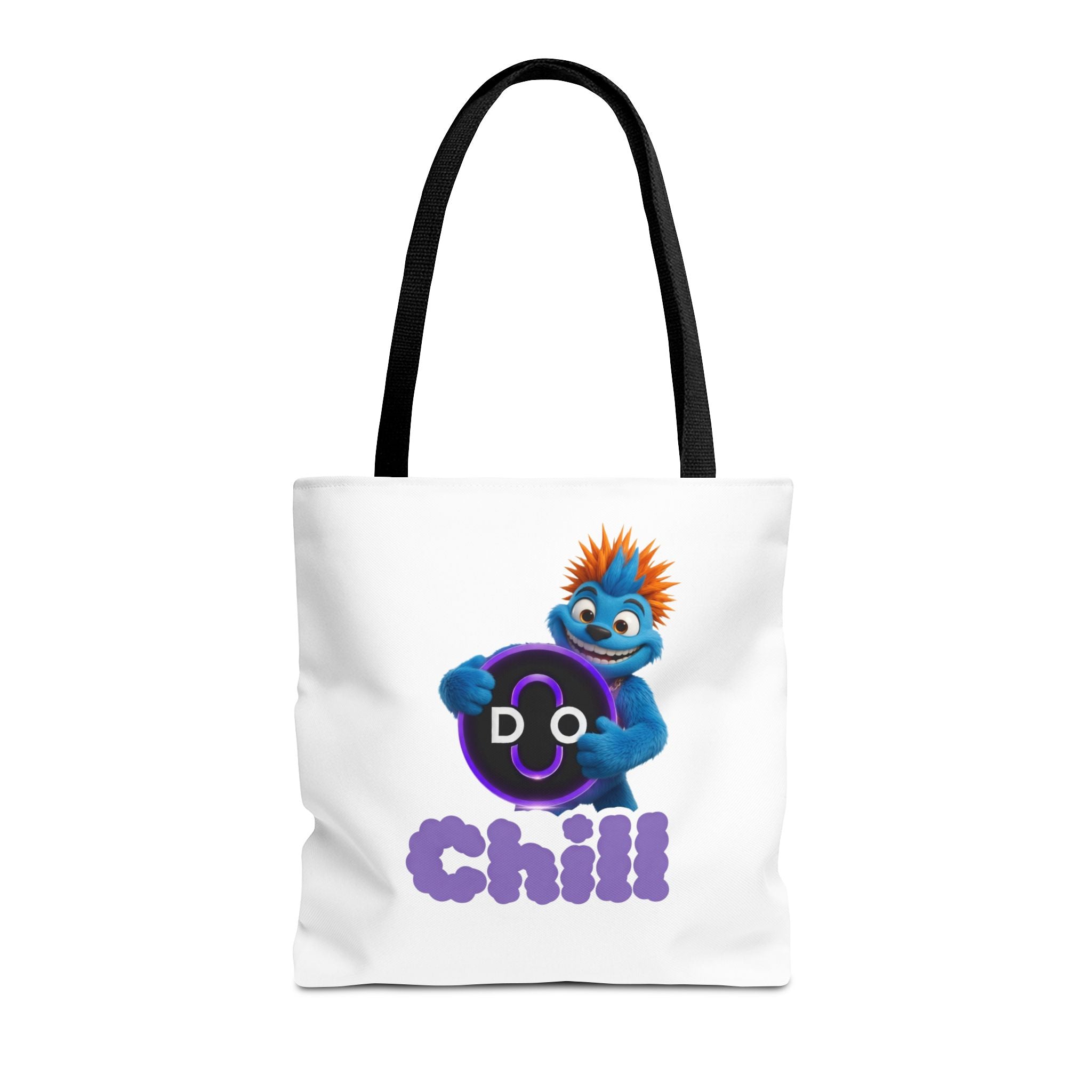 Do Chill Tote Bag — Cute Blue Monster Graphic Tote