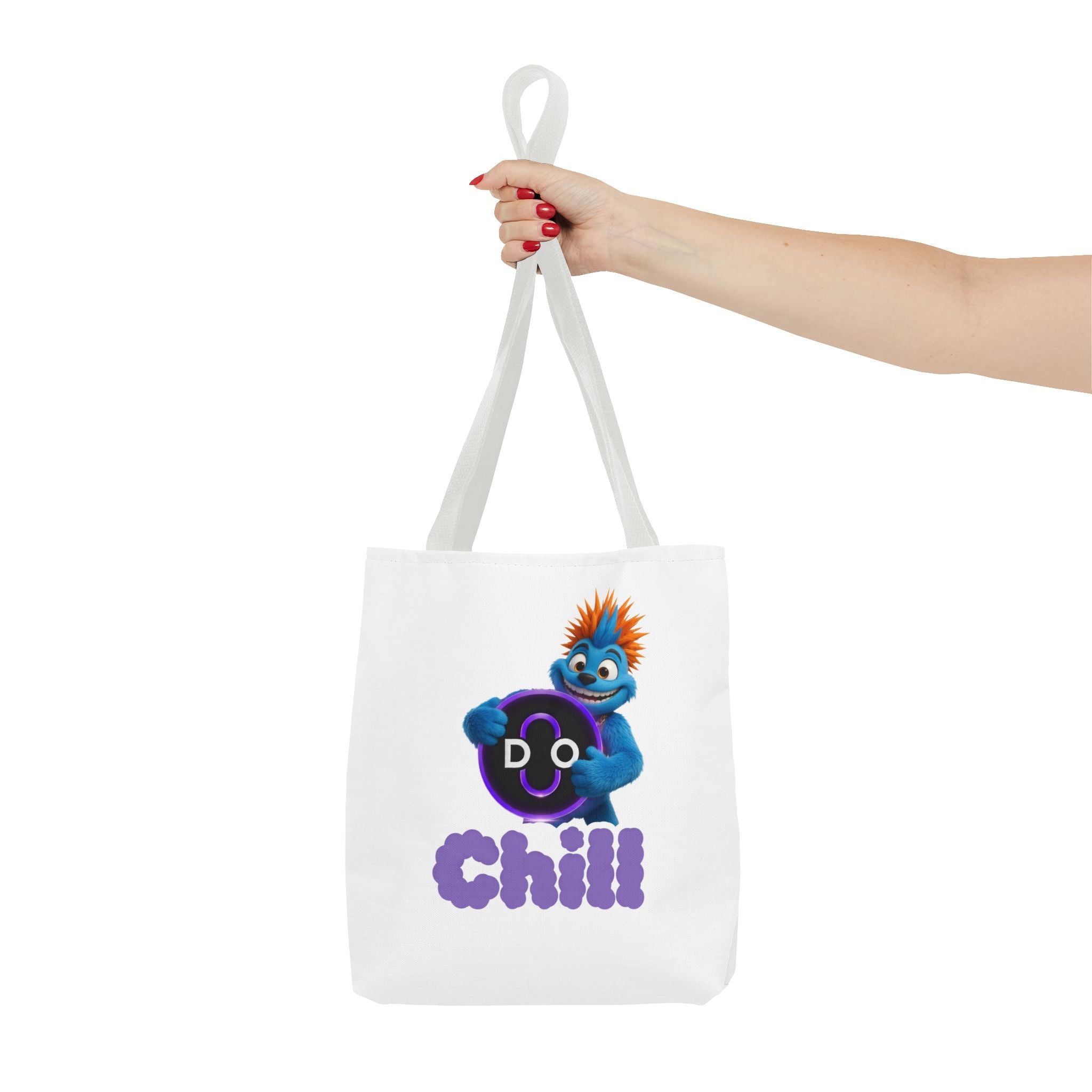 Do Chill Tote Bag — Cute Blue Monster Graphic Tote