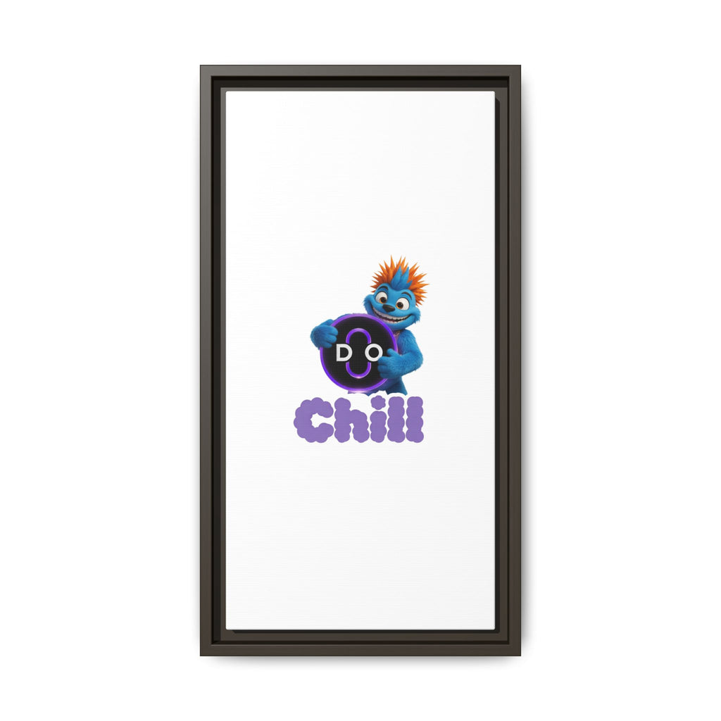 Do Chill Canvas Print — Framed Matte Wall Art (Colorful Cartoon Character)