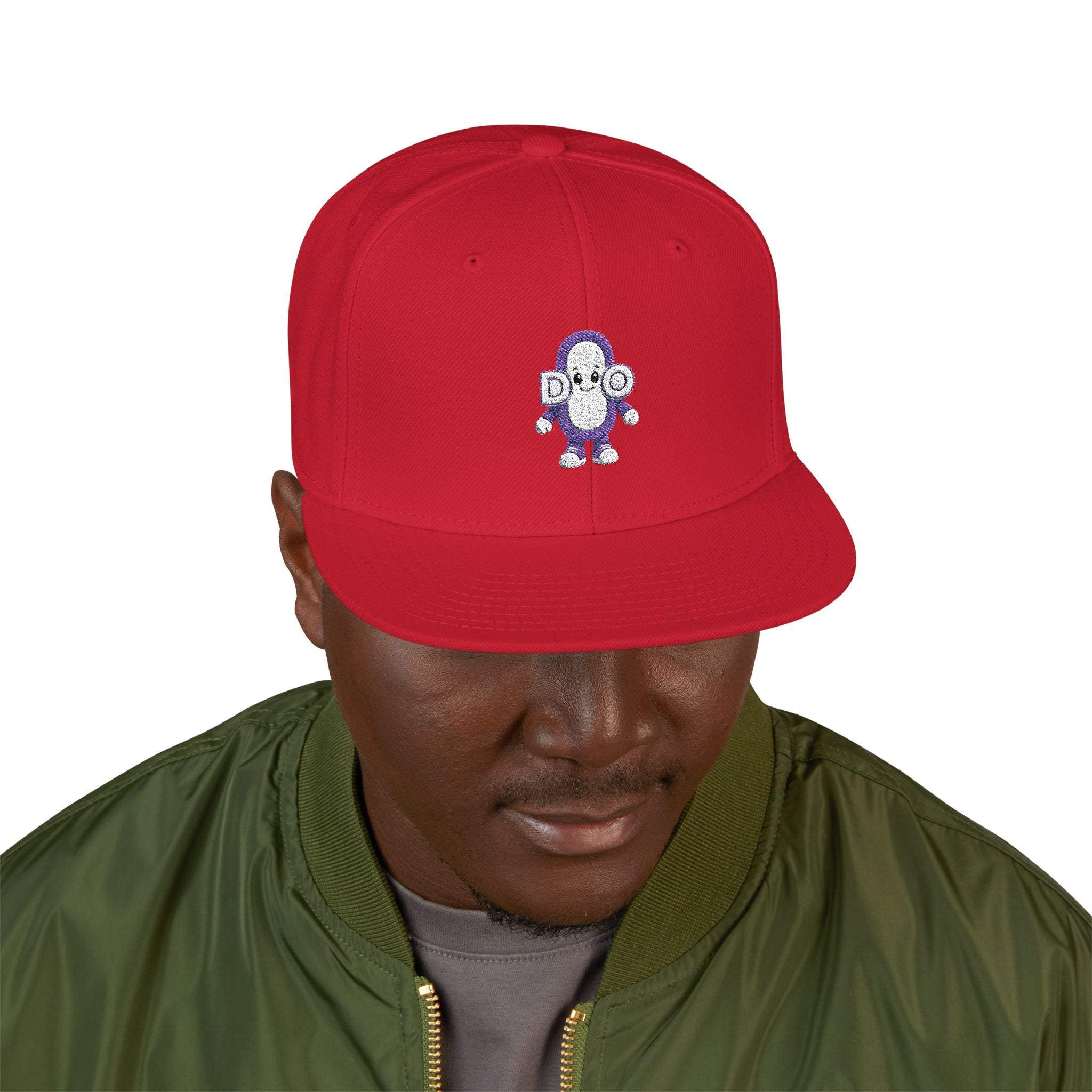 DO Chain Embroidered Snapback Hat