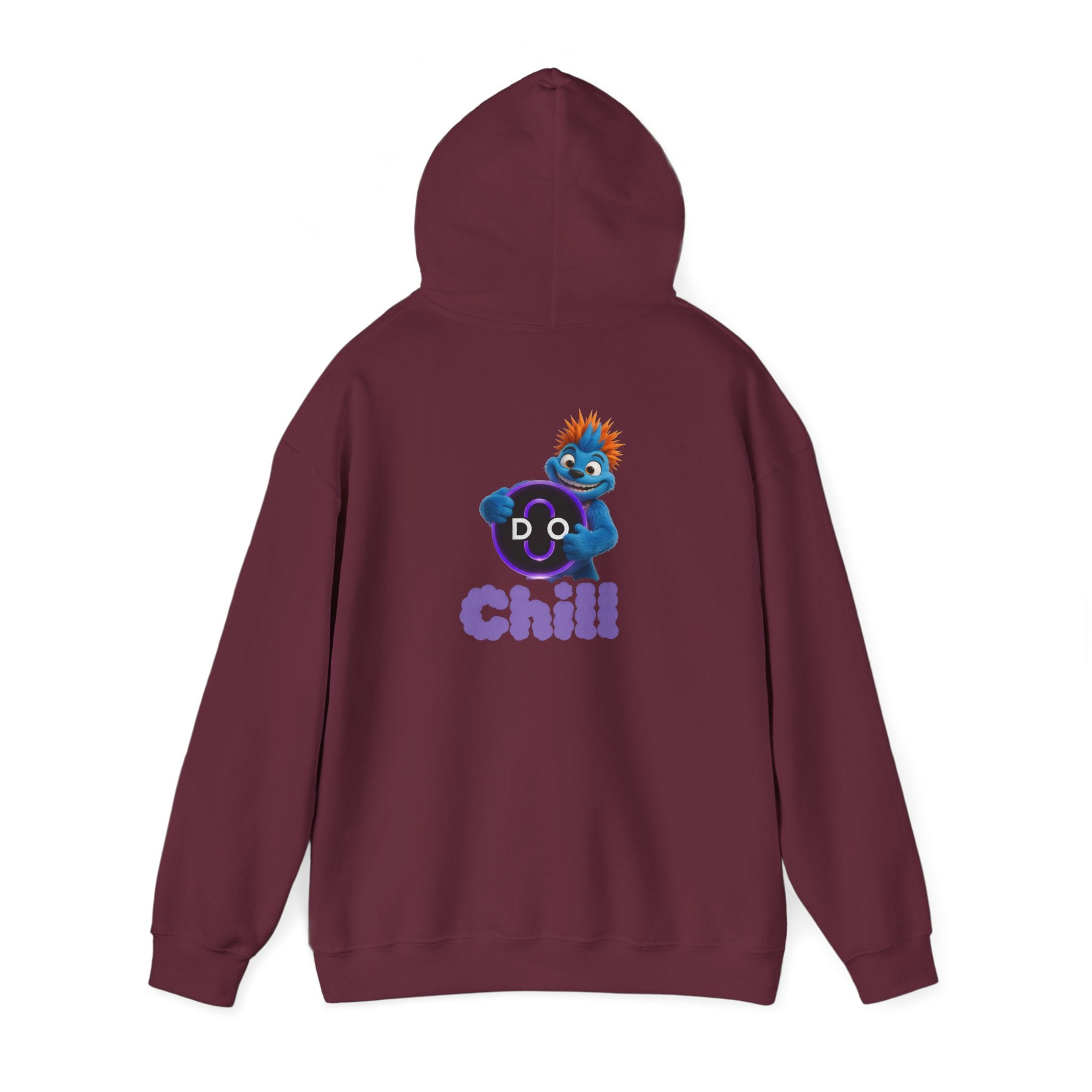 DO Chill Hoodie — Cute Blue Plush Character Graphic Hoodie
