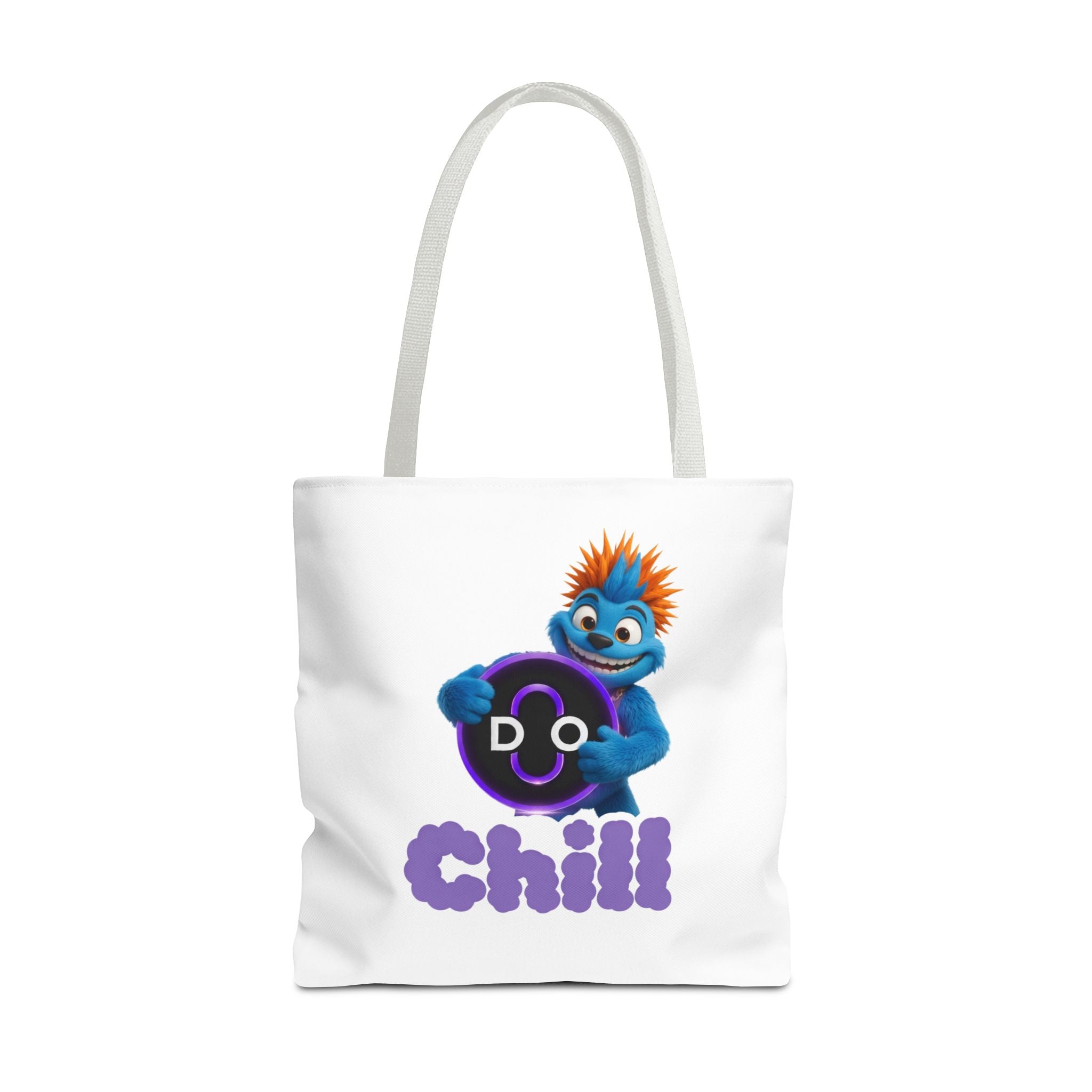 Do Chill Tote Bag — Cute Blue Monster Graphic Tote
