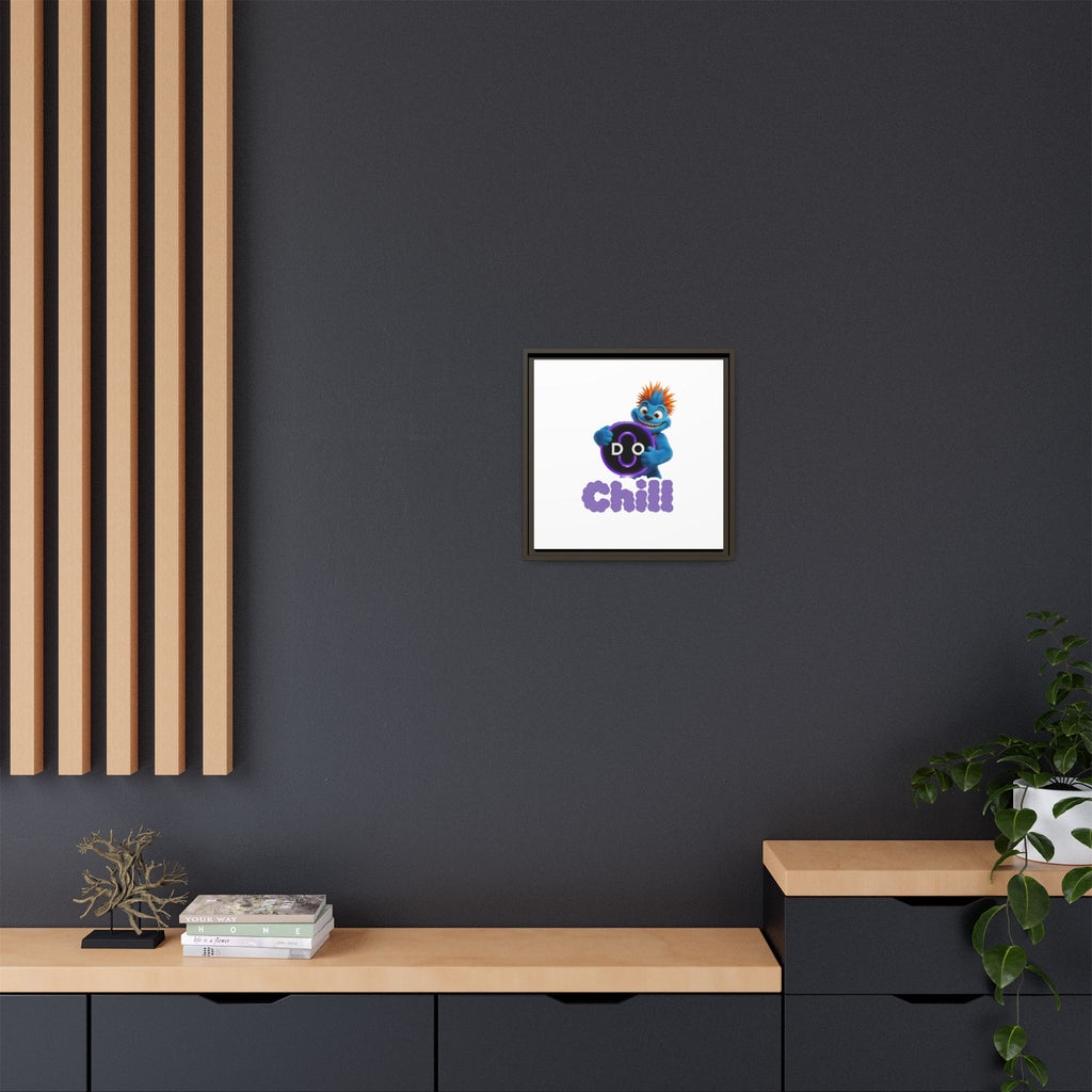 Do Chill Canvas Print — Framed Matte Wall Art (Colorful Cartoon Character)