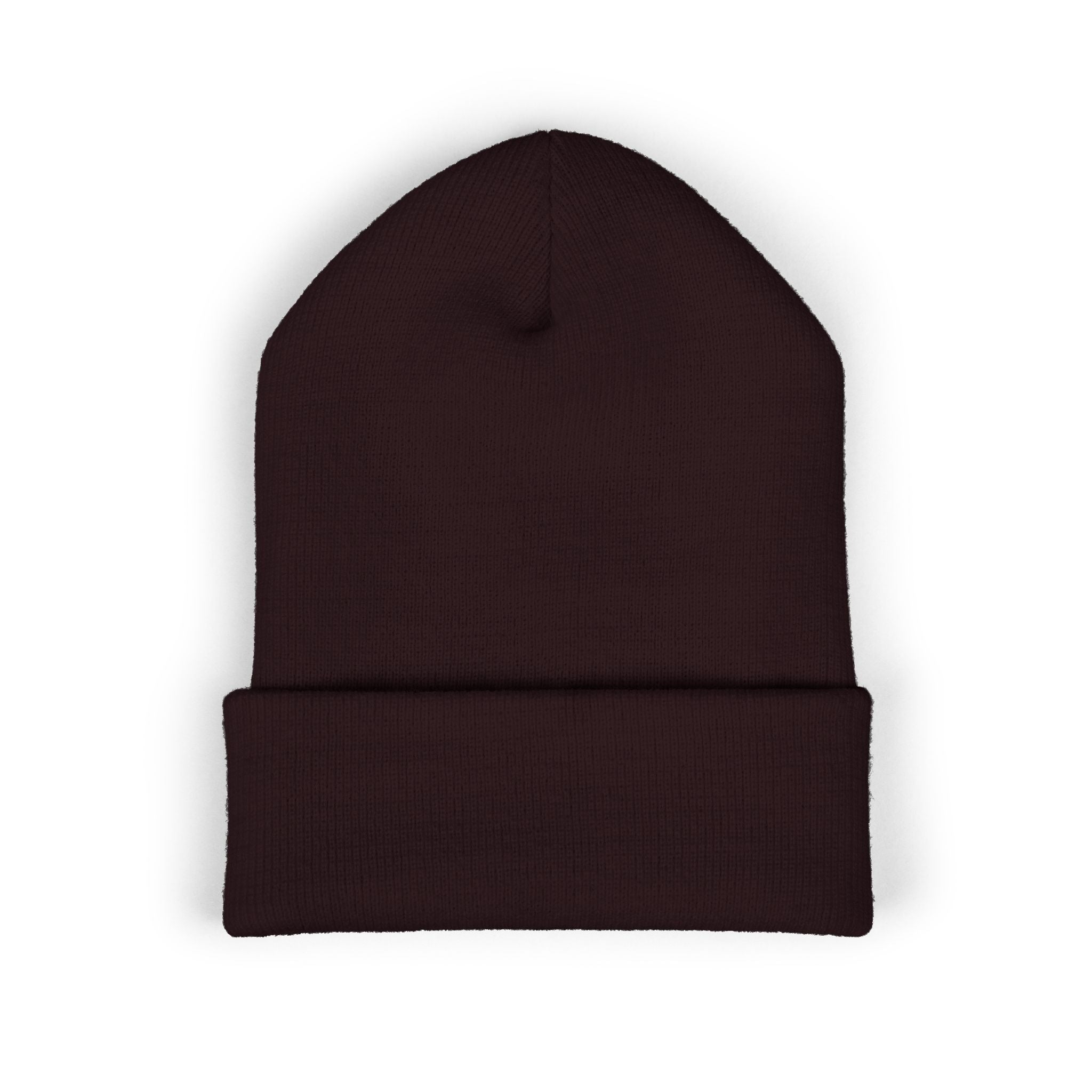 Chill Bear Embroidered Cuffed Beanie — Cozy Winter Knit Hat