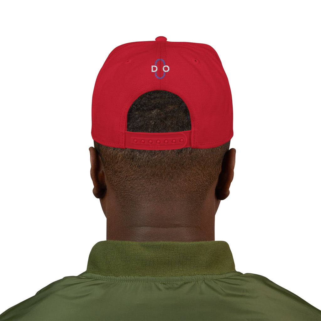 DO Chain Embroidered Snapback Hat