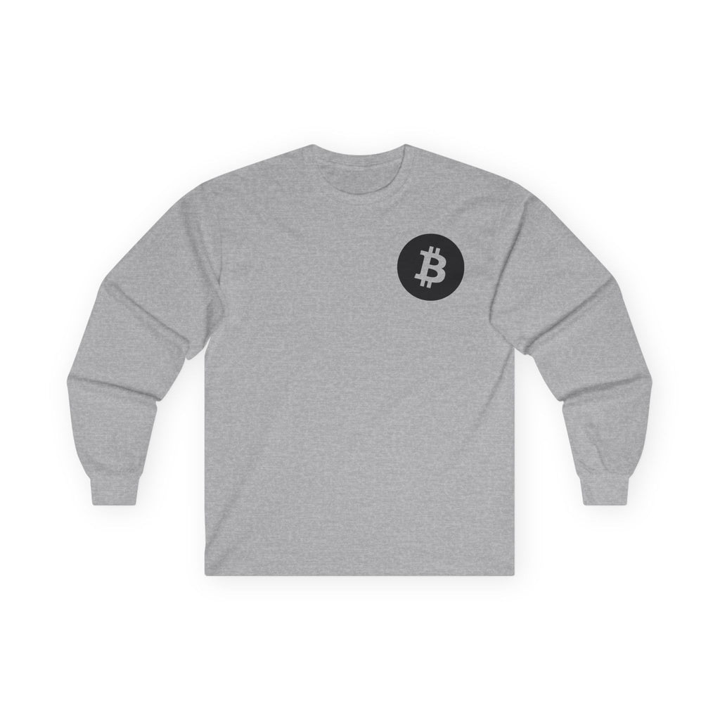 Bitcoin Logo Long Sleeve Tee — Crypto Logo Shirt