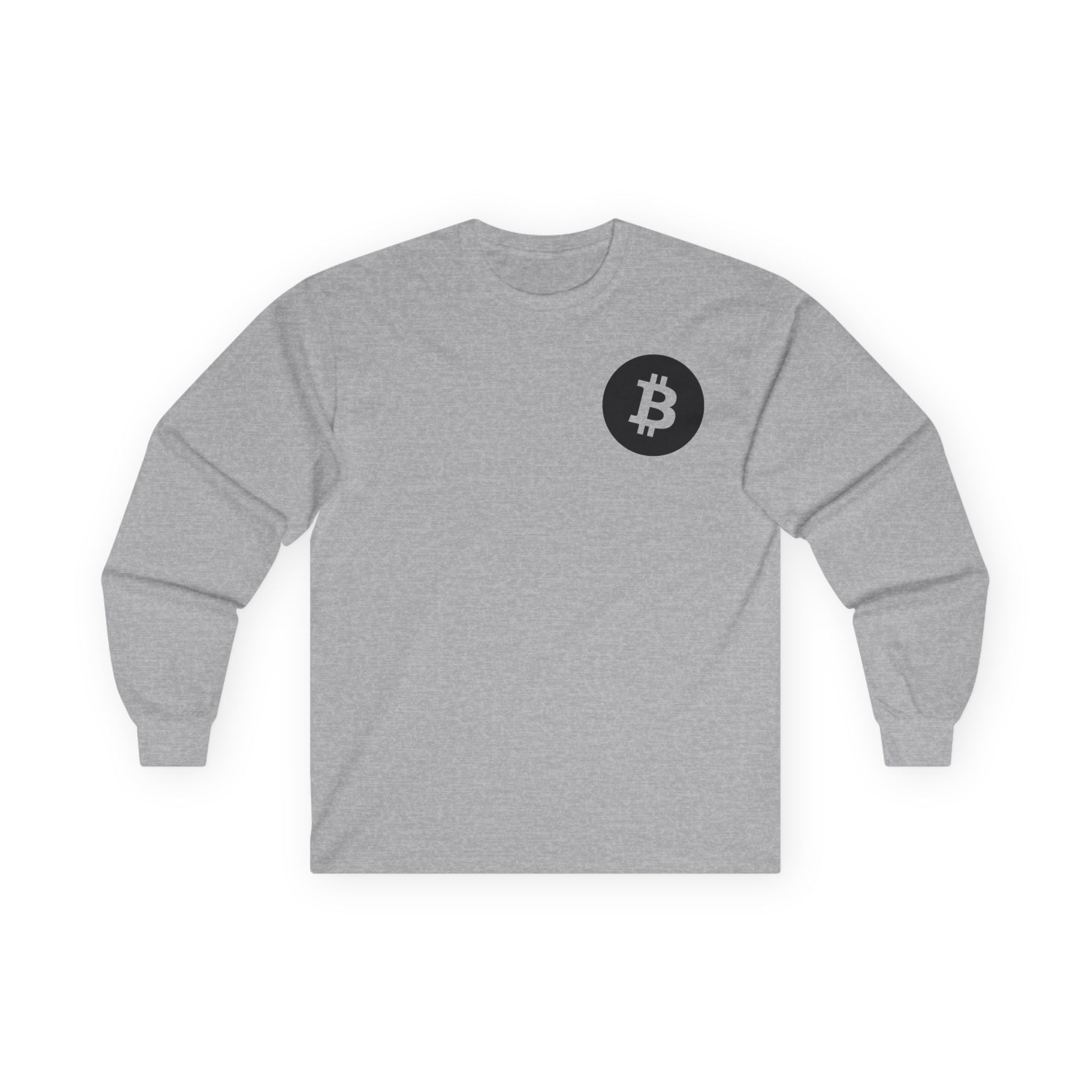 Bitcoin Logo Long Sleeve Tee — Crypto Logo Shirt