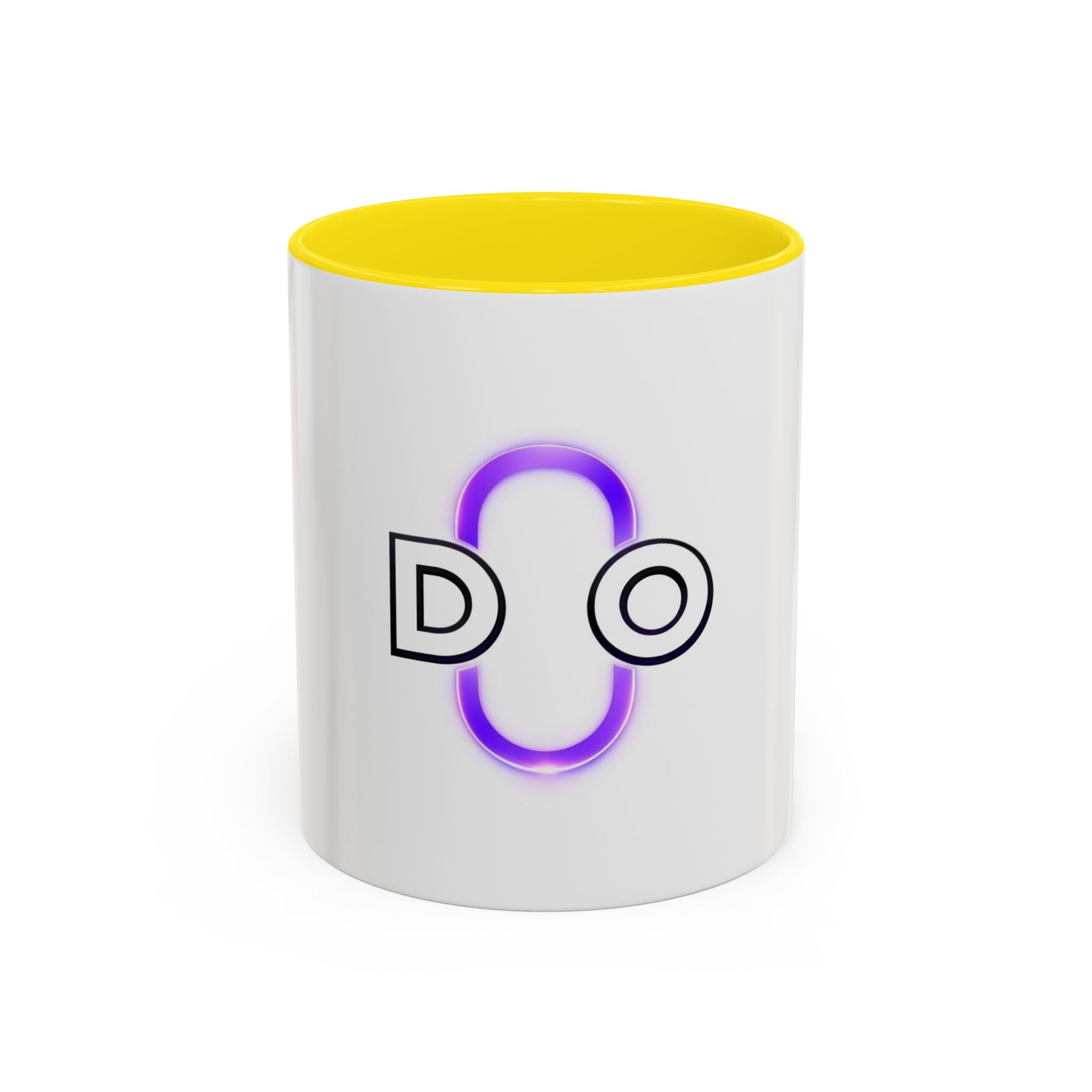 DO Neon Accent Coffee Mug – Minimalist Purple Glow 11/15oz