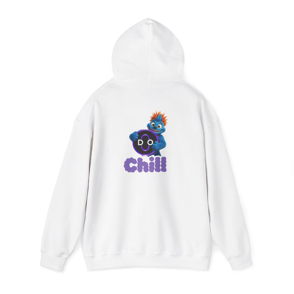 DO Chill Hoodie — Cute Blue Plush Character Graphic Hoodie