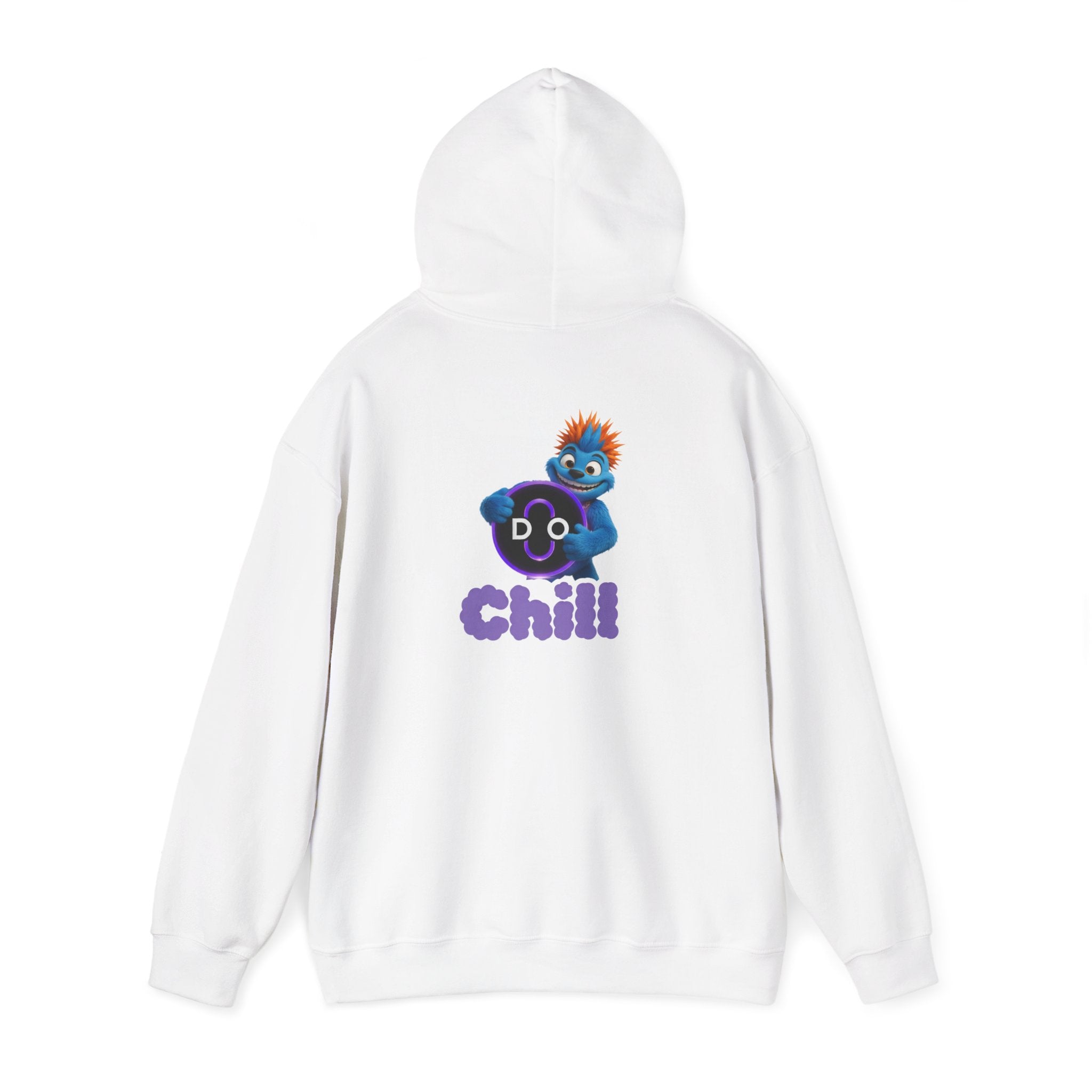 DO Chill Hoodie — Cute Blue Plush Character Graphic Hoodie