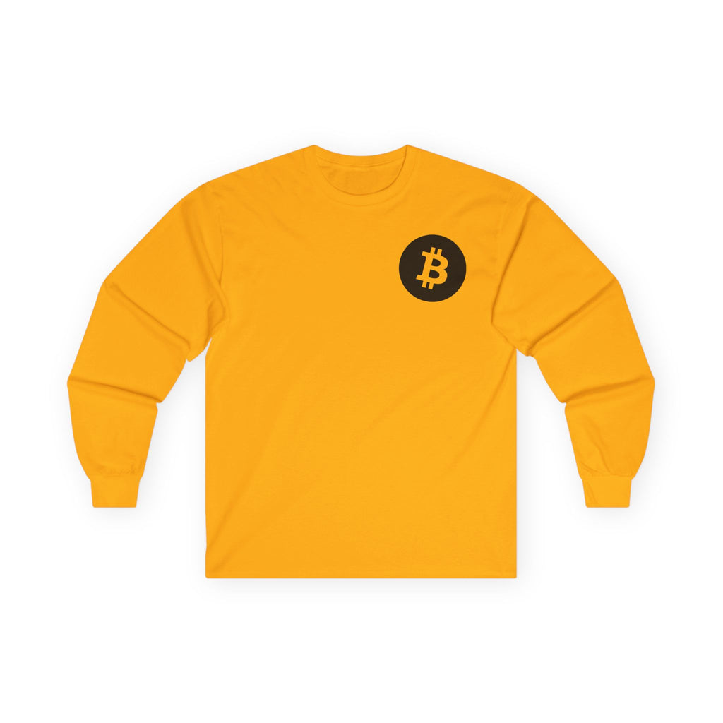 Bitcoin Logo Long Sleeve Tee — Crypto Logo Shirt