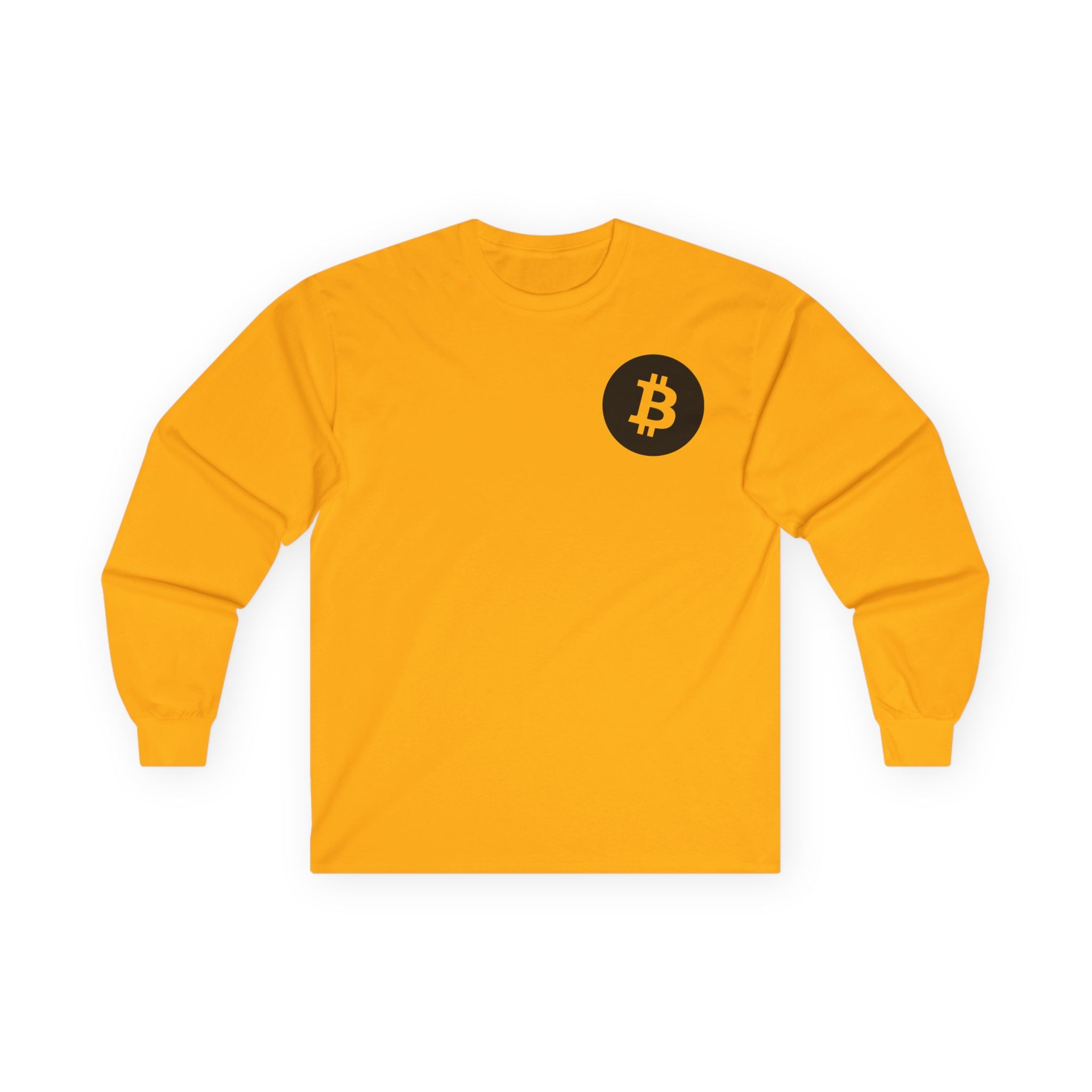 Bitcoin Logo Long Sleeve Tee — Crypto Logo Shirt