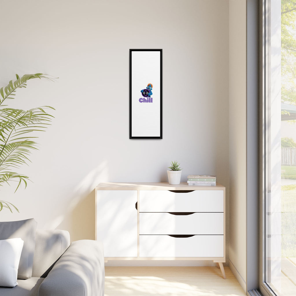 Do Chill Canvas Print — Framed Matte Wall Art (Colorful Cartoon Character)