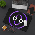 Neon DO Logo Desk Mat — Black Gaming/Workstation Mouse Pad