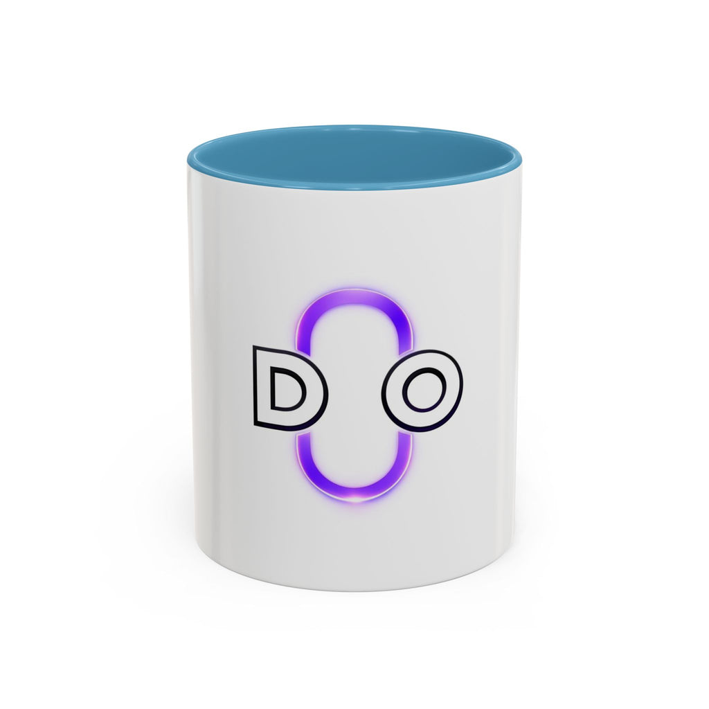 DO Neon Accent Coffee Mug – Minimalist Purple Glow 11/15oz