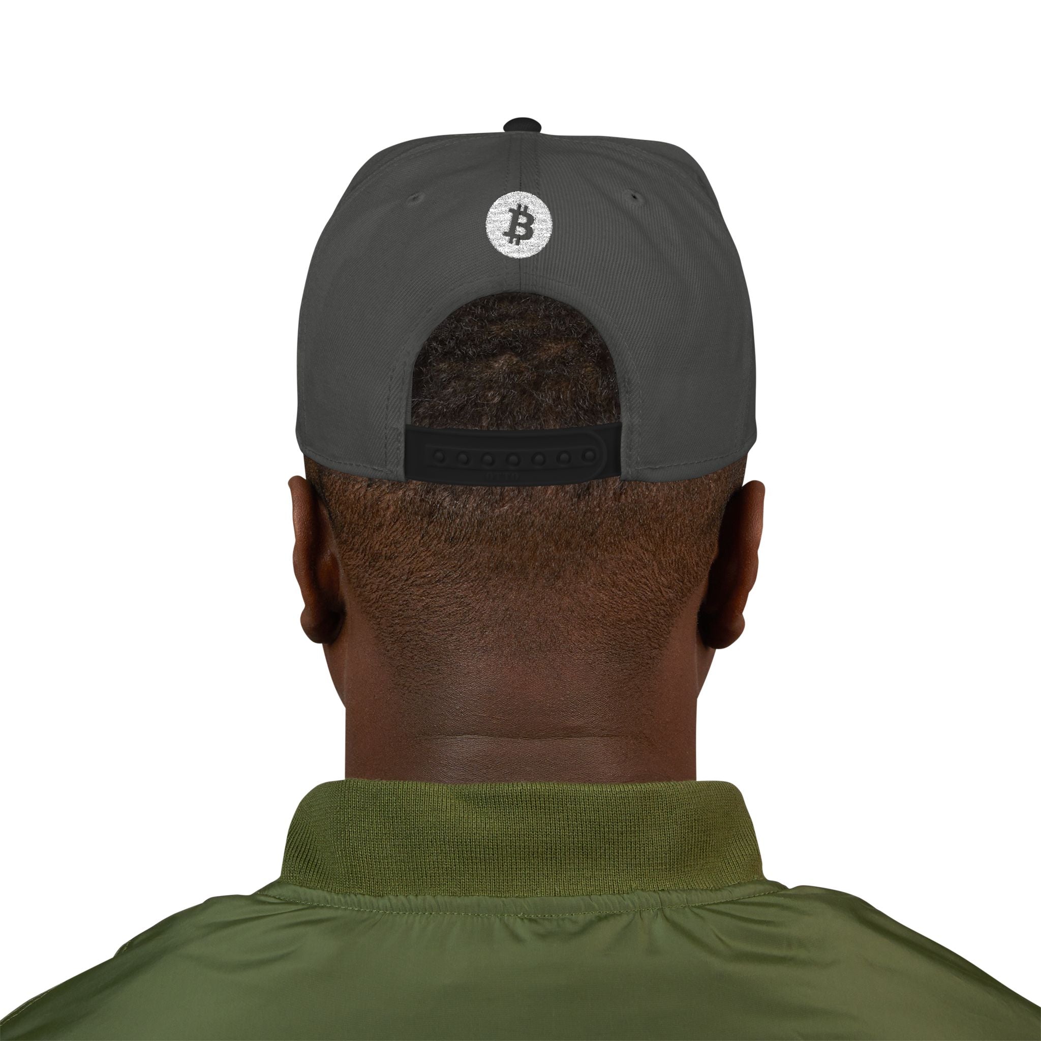 Bitcoin Embroidered Snapback Hat – Crypto Logo Streetwear