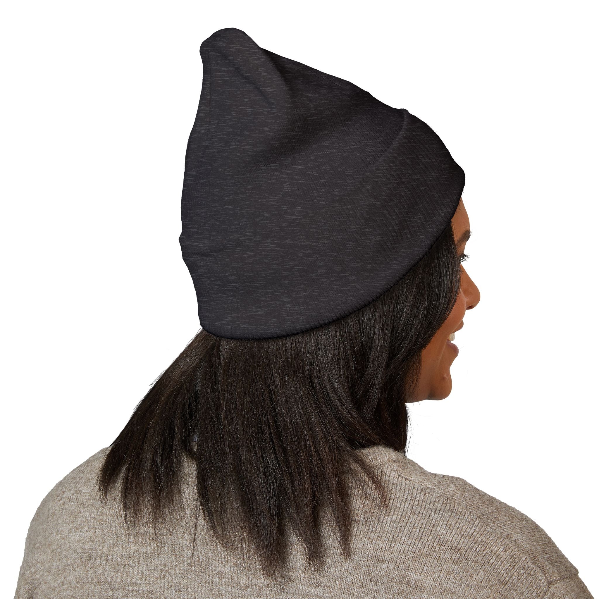 Chill Bear Embroidered Cuffed Beanie — Cozy Winter Knit Hat