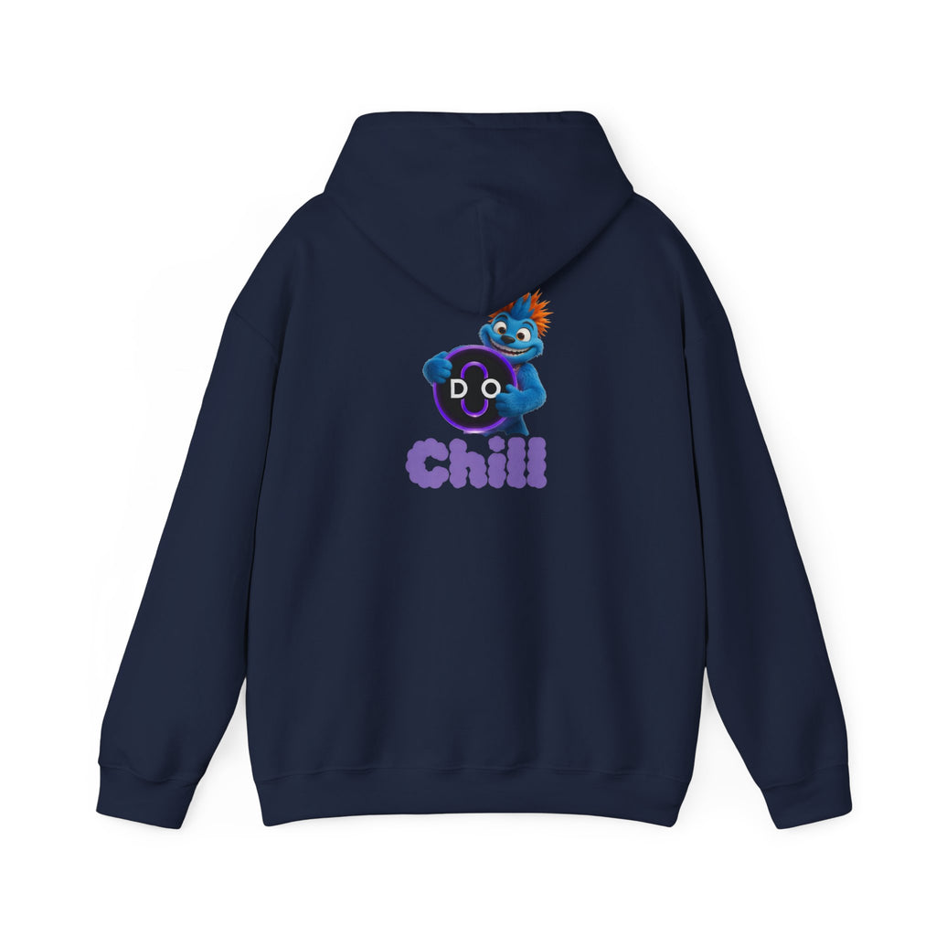 DO Chill Hoodie — Cute Blue Plush Character Graphic Hoodie