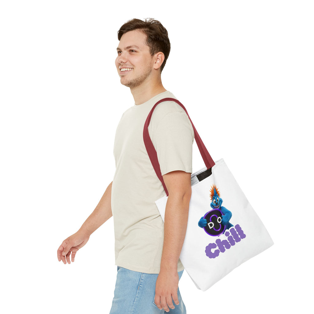 Do Chill Tote Bag — Cute Blue Monster Graphic Tote