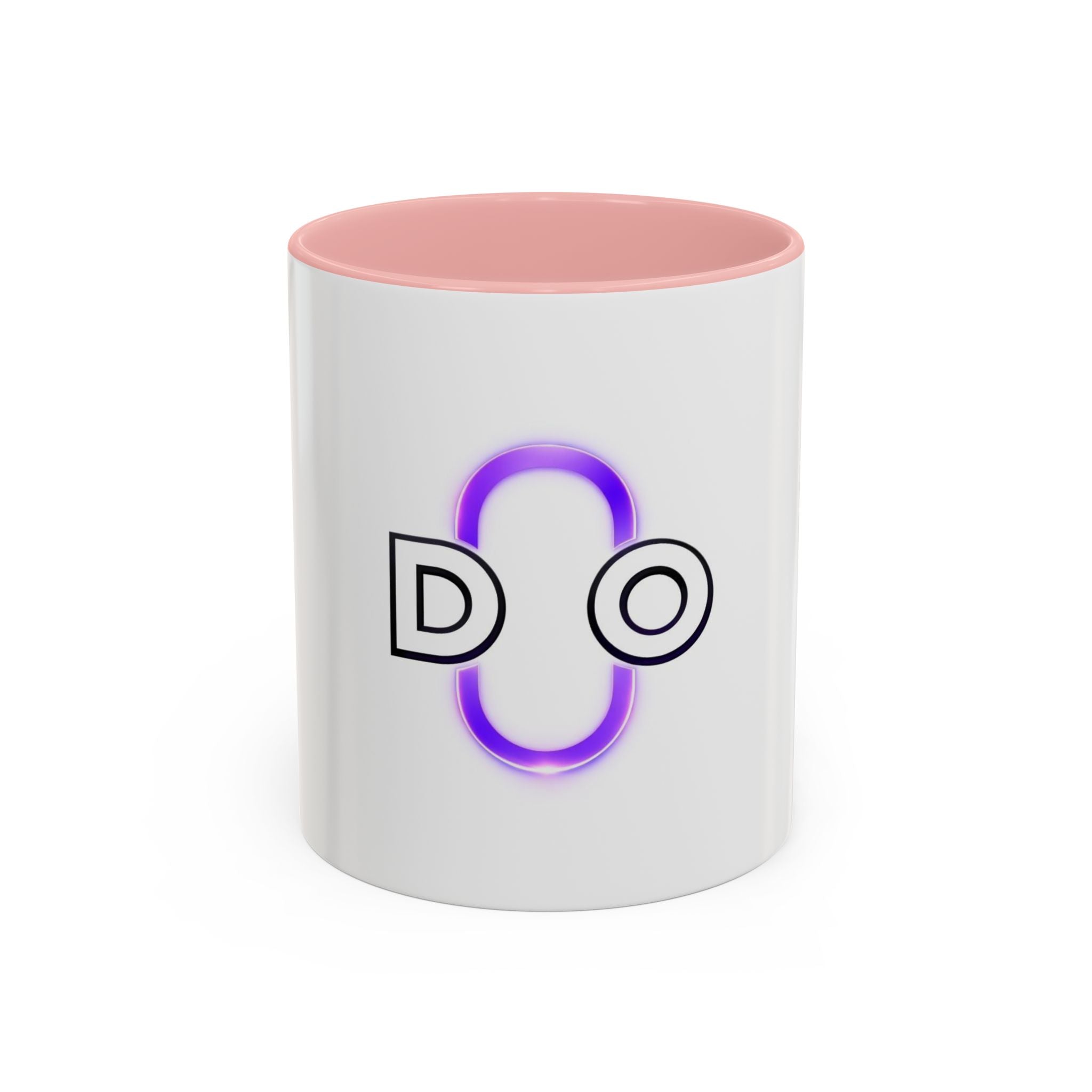 DO Neon Accent Coffee Mug – Minimalist Purple Glow 11/15oz