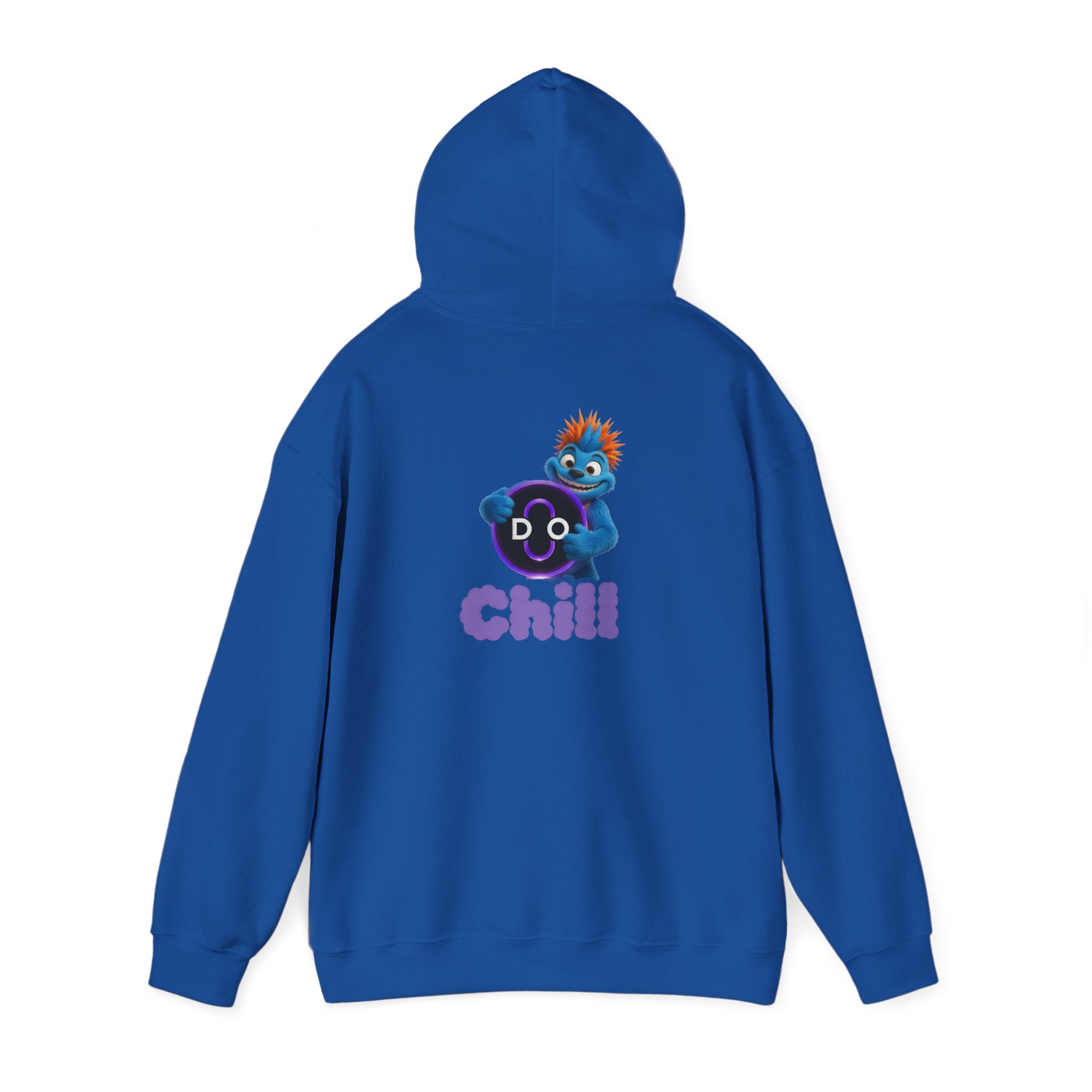 DO Chill Hoodie — Cute Blue Plush Character Graphic Hoodie