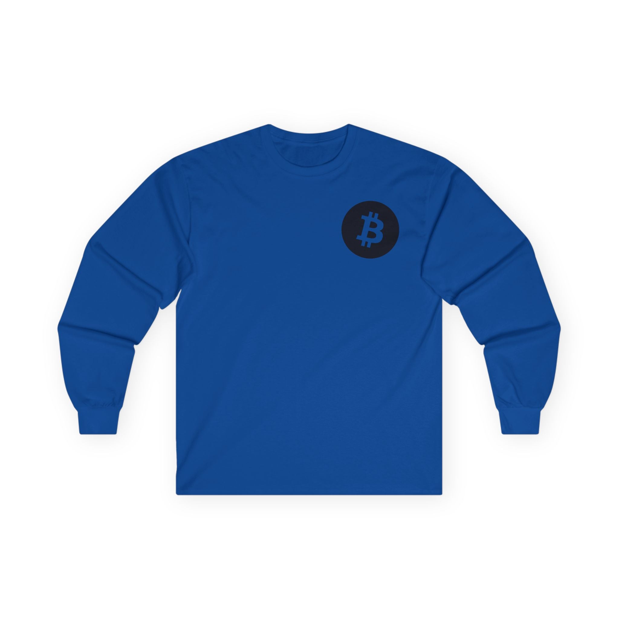 Bitcoin Logo Long Sleeve Tee — Crypto Logo Shirt