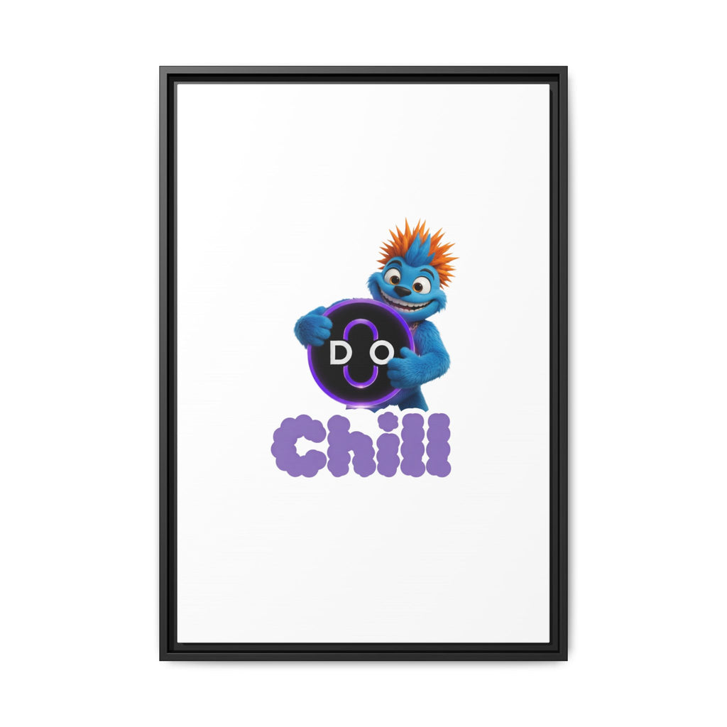 Do Chill Canvas Print — Framed Matte Wall Art (Colorful Cartoon Character)