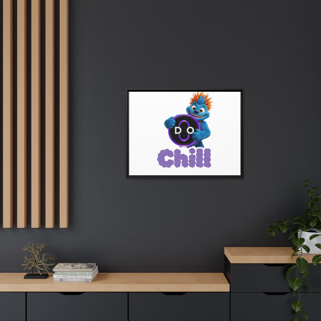 Do Chill Canvas Print — Framed Matte Wall Art (Colorful Cartoon Character)