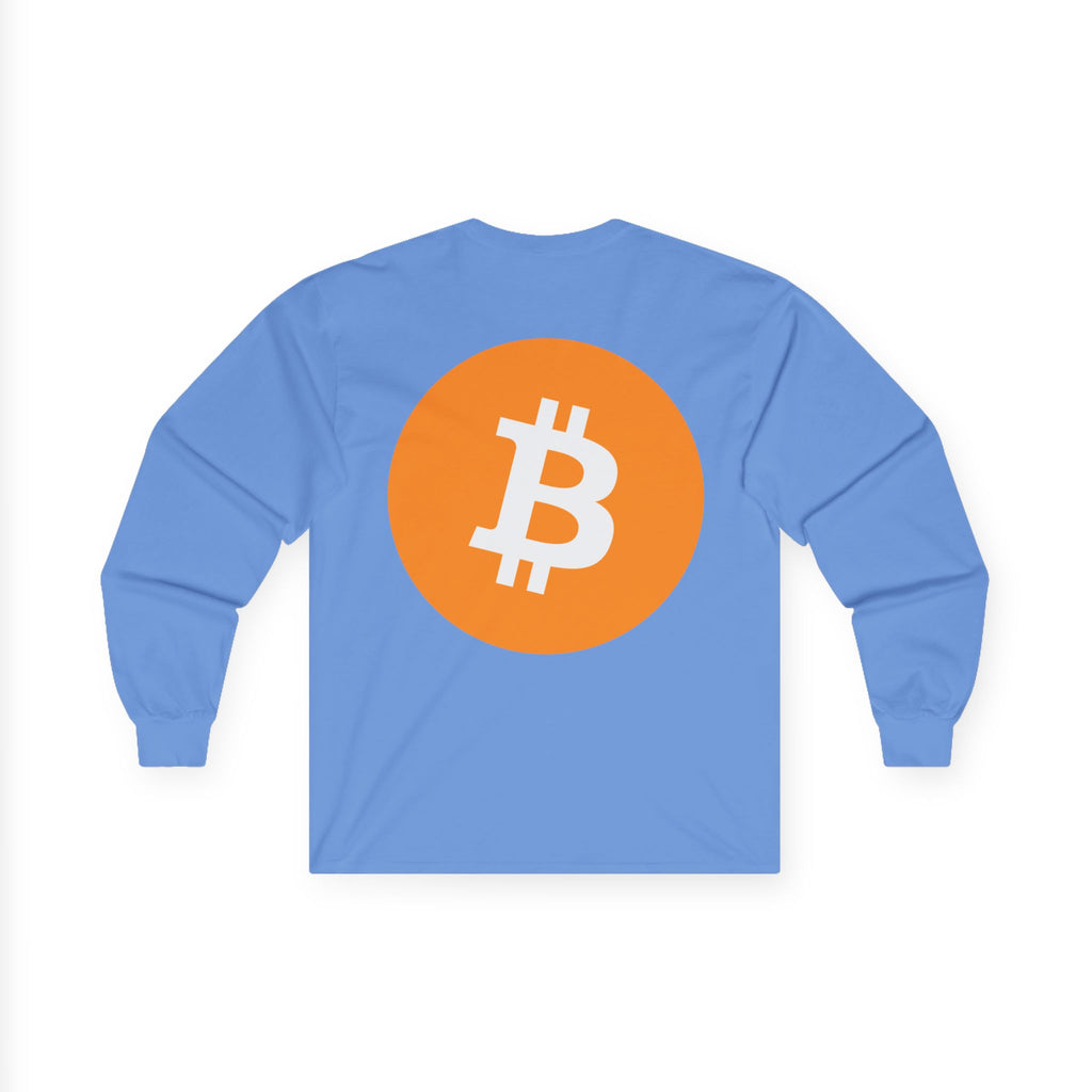 Bitcoin Logo Long Sleeve Tee — Crypto Logo Shirt