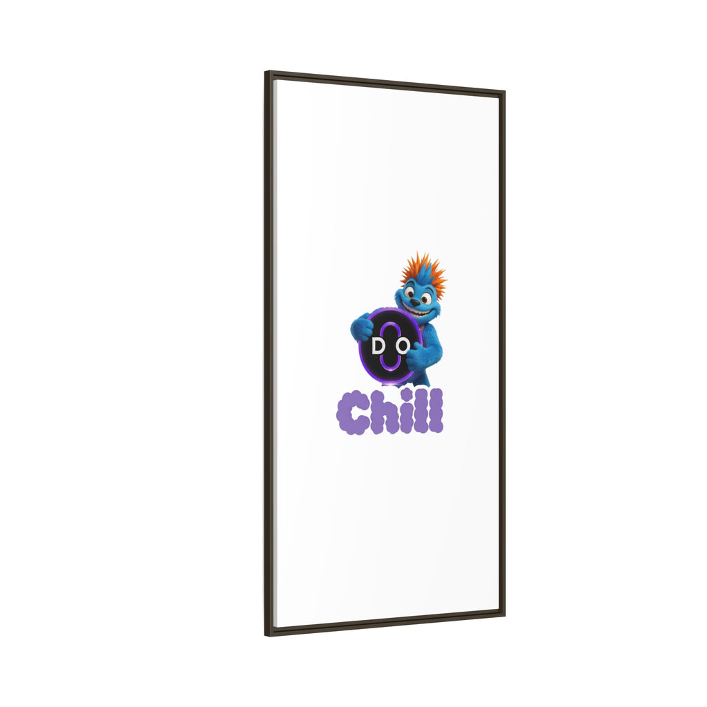 Do Chill Canvas Print — Framed Matte Wall Art (Colorful Cartoon Character)
