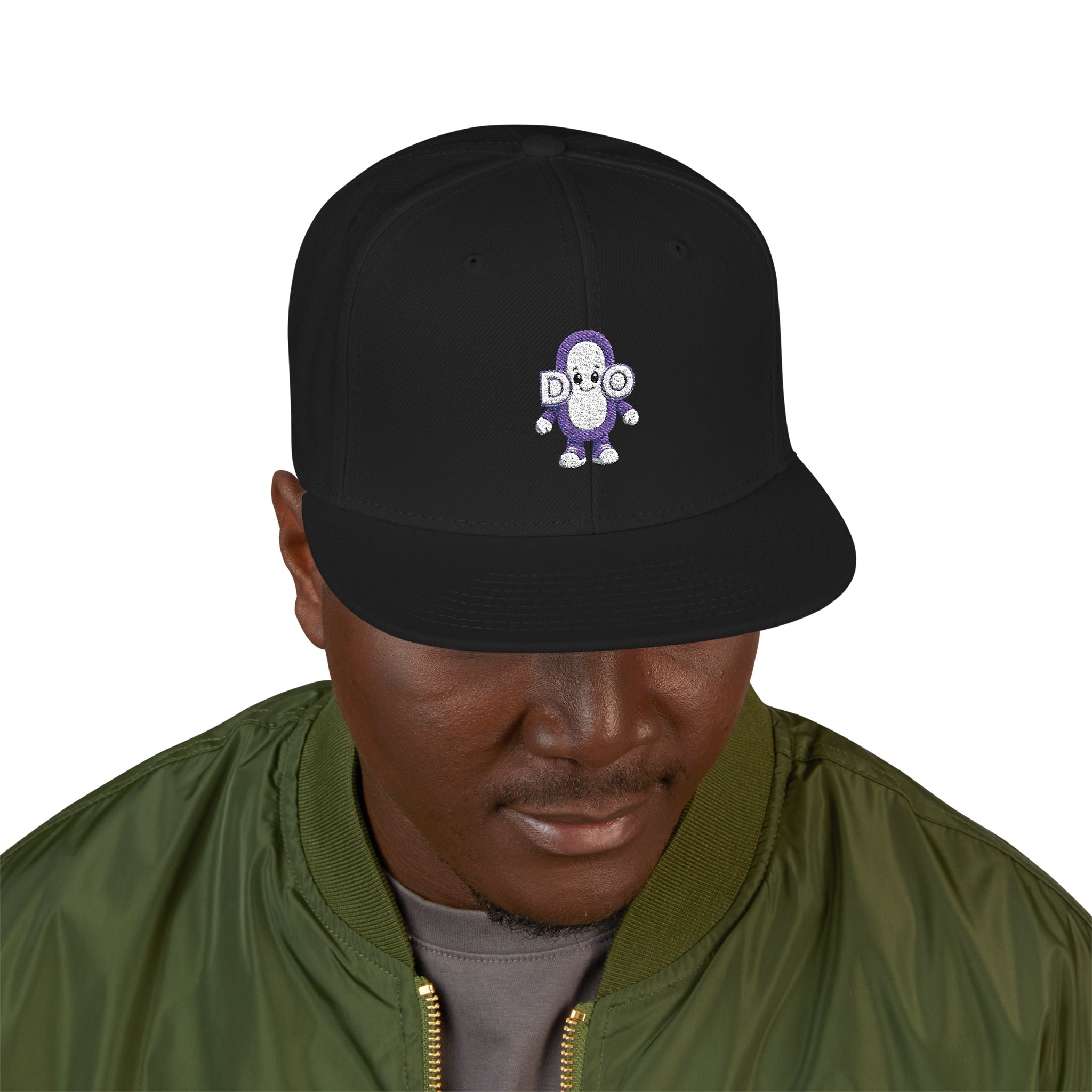 DO Chain Embroidered Snapback Hat