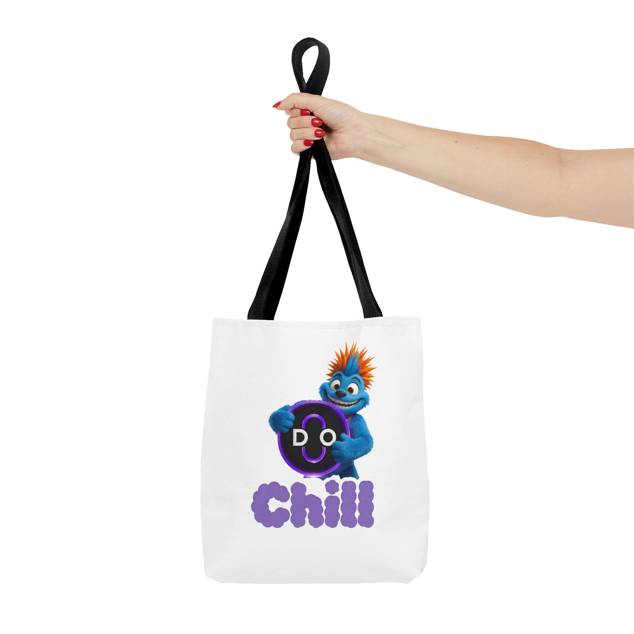 Do Chill Tote Bag — Cute Blue Monster Graphic Tote