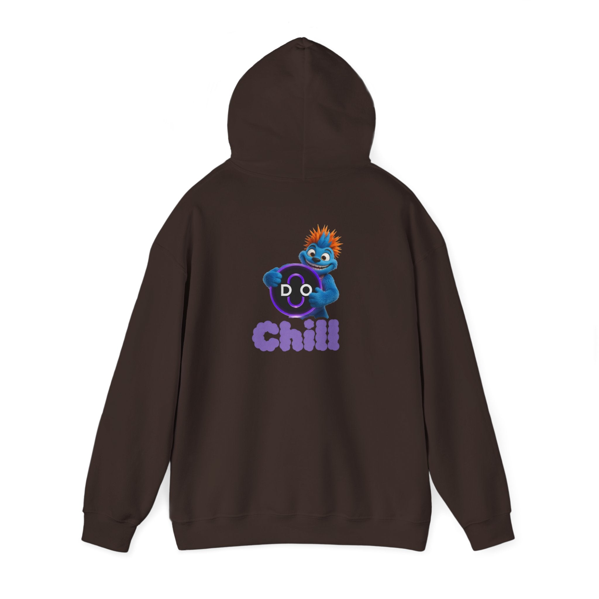 DO Chill Hoodie — Cute Blue Plush Character Graphic Hoodie